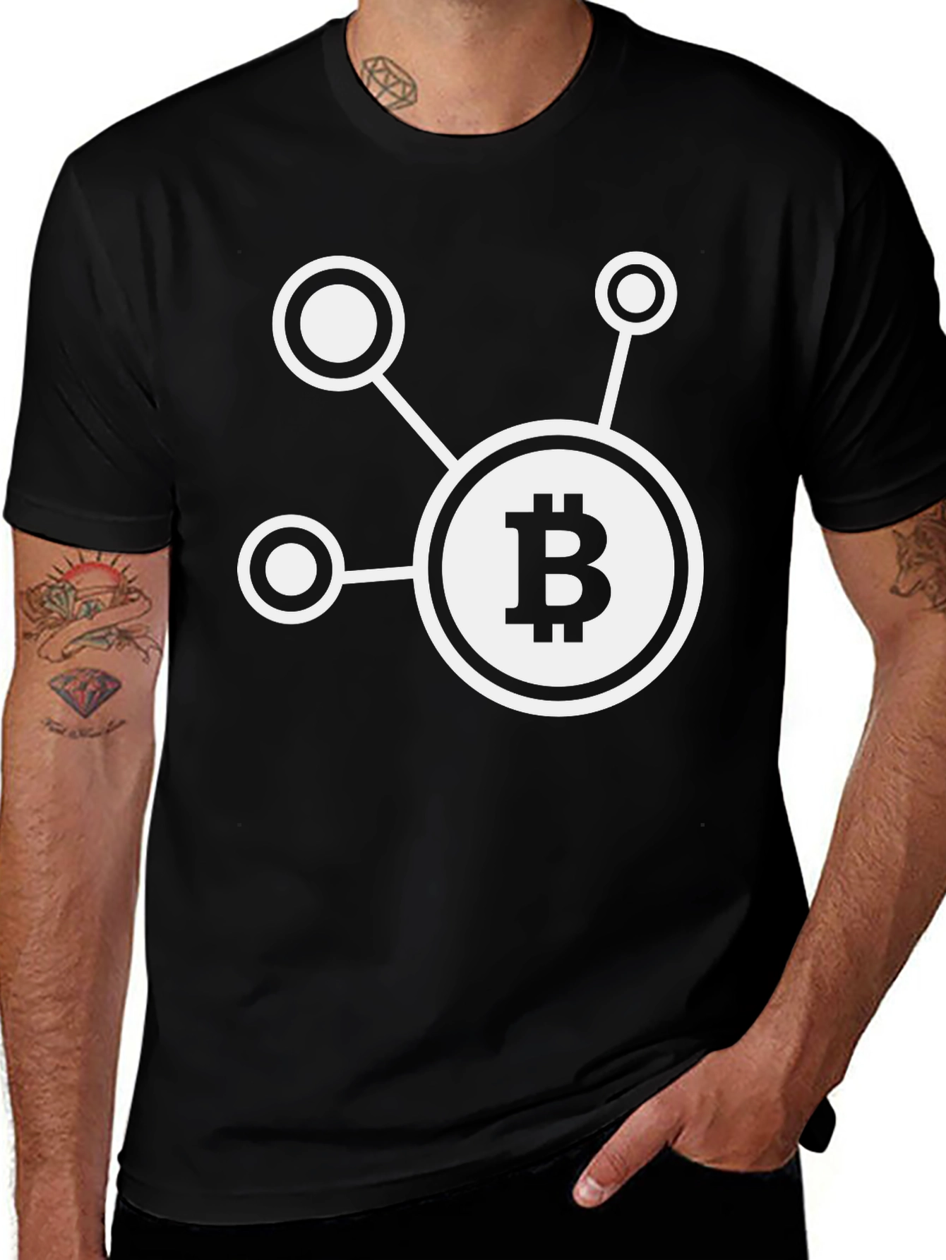 Variant 10 of Bitcoin Network Black T-Shirt