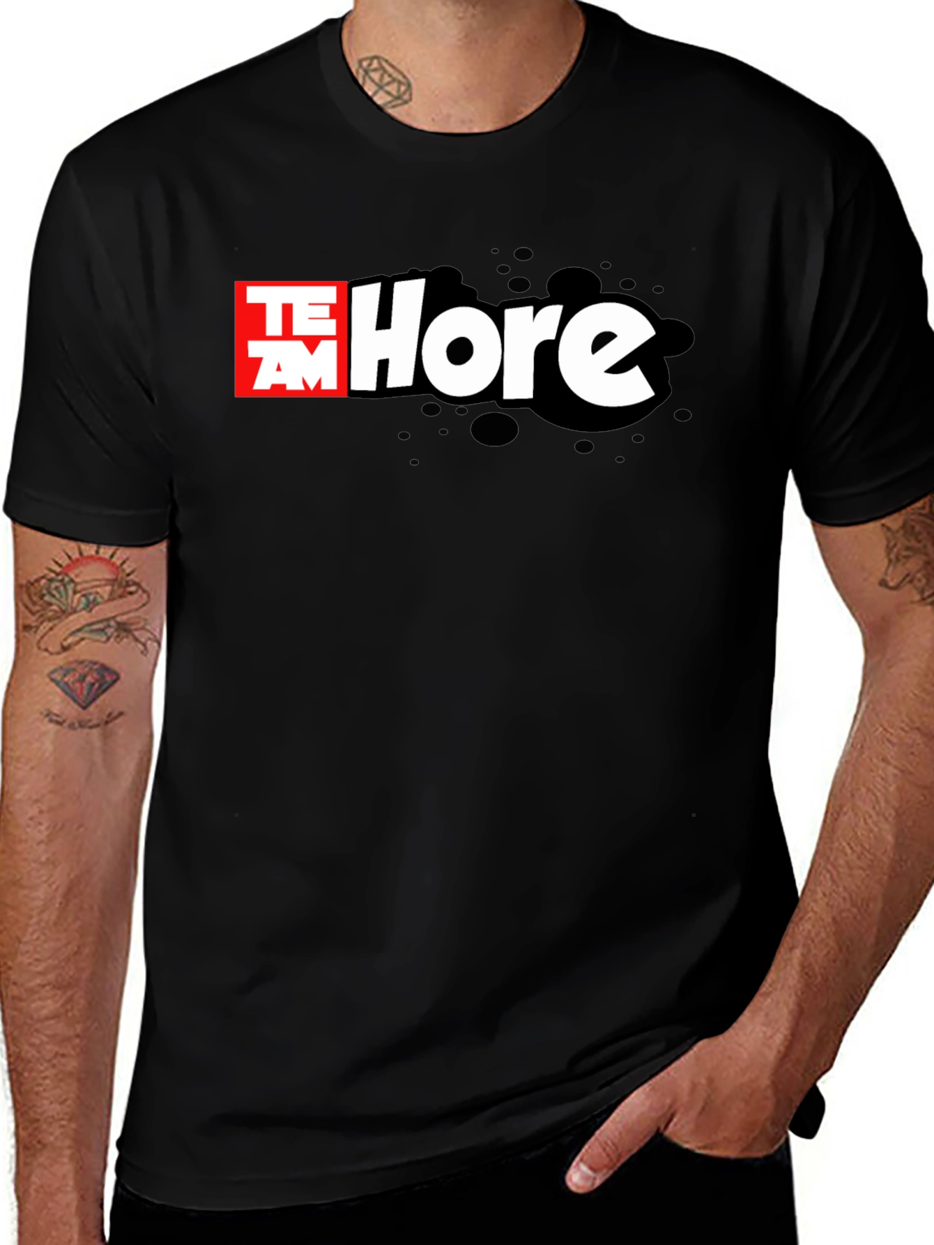 Variant 27 of Team Hore Black T-Shirt Funny Graphic Tee