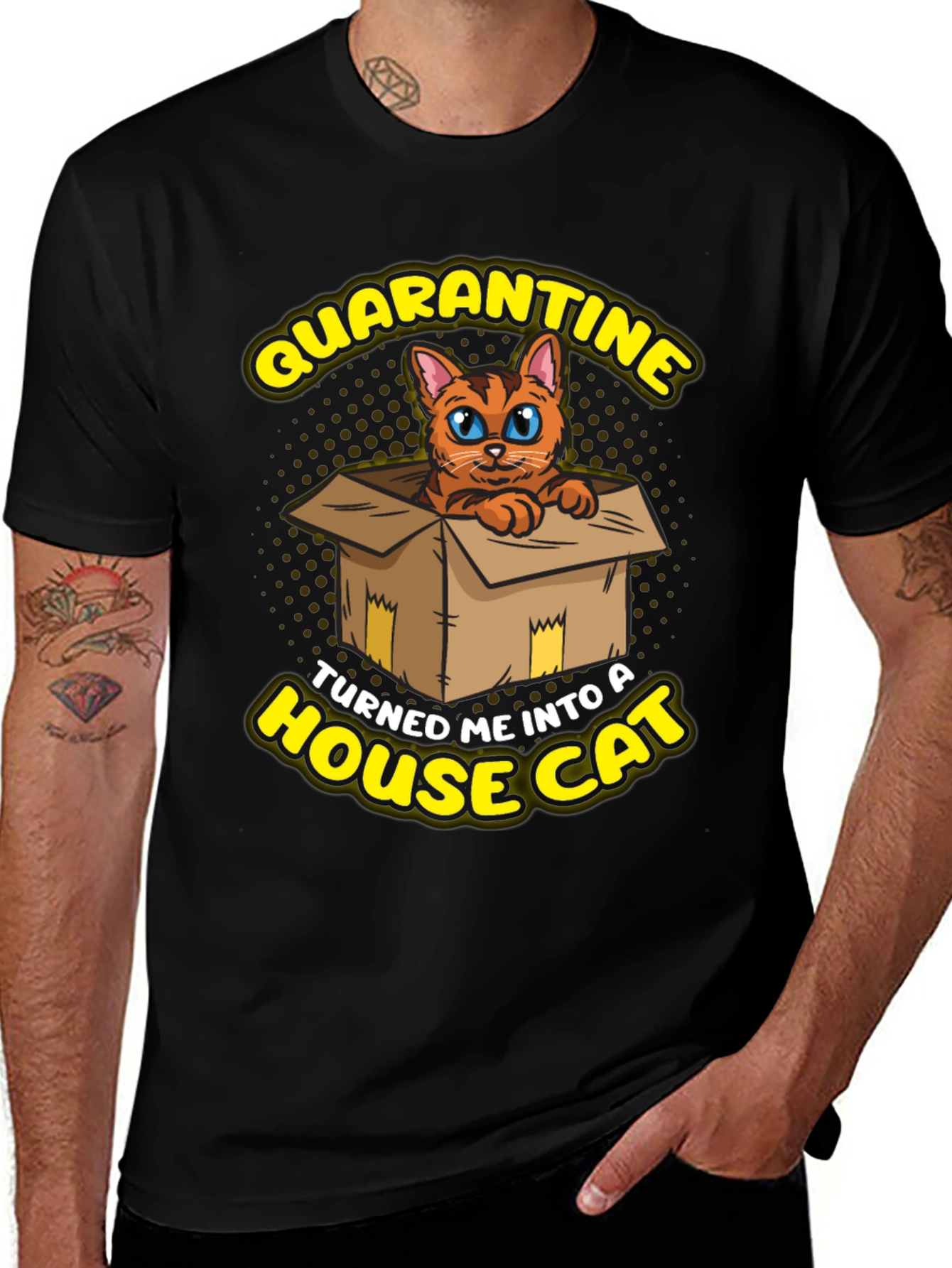 Variant 18 of Quarantine House Cat Graphic Tee
