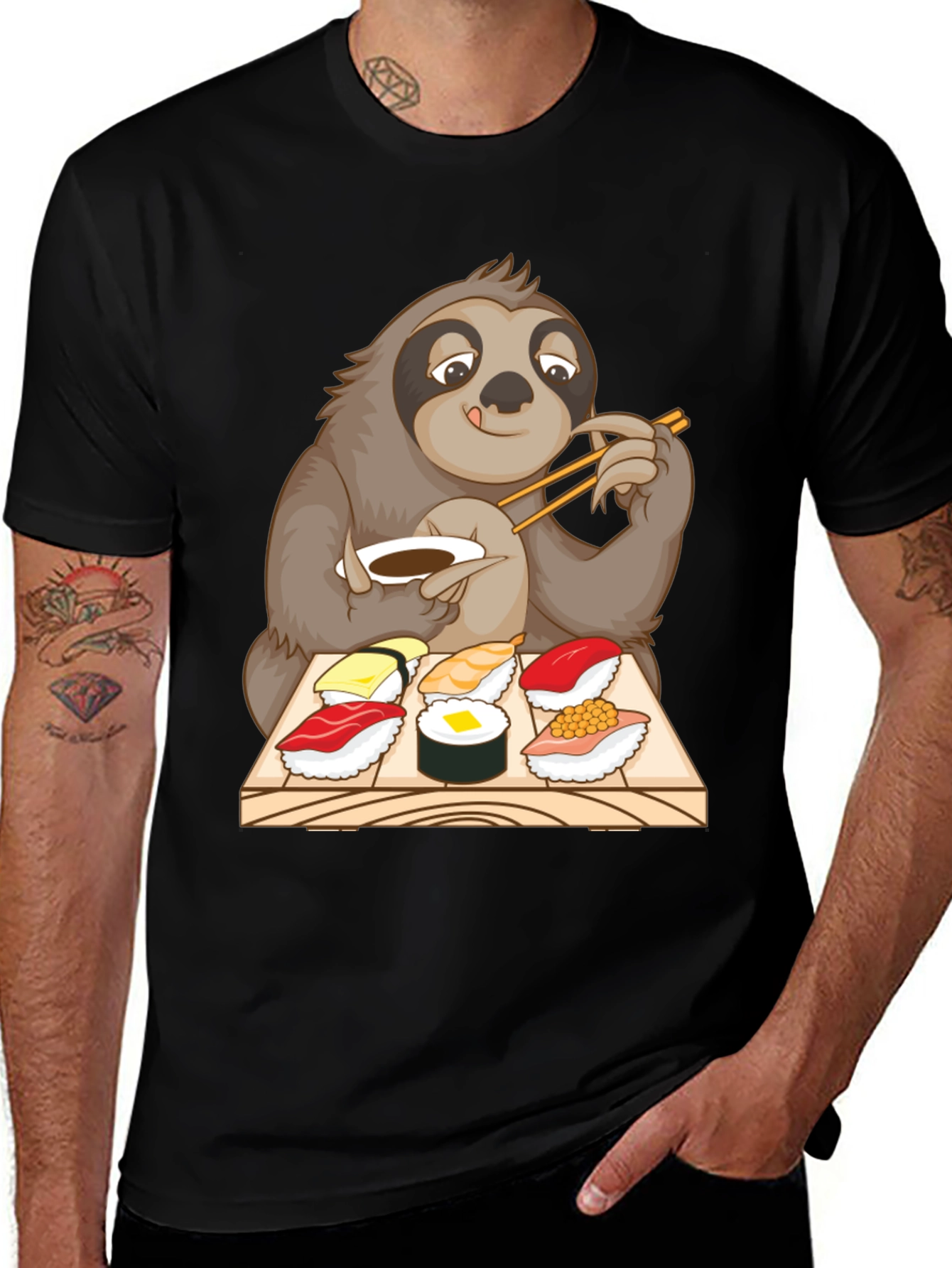 Variant 2 of Sloth Sushi T-Shirt - Cute & Funny Animal Tee