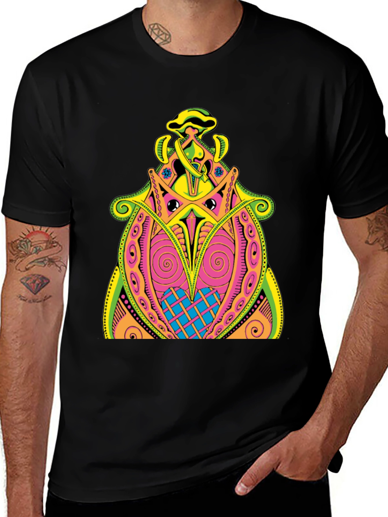 Variant 21 of Psychedelic Art Black Tee