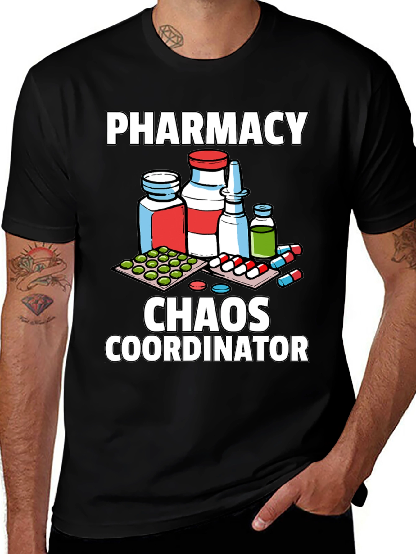 Variant 28 of Pharmacy Chaos Coordinator Graphic Tee