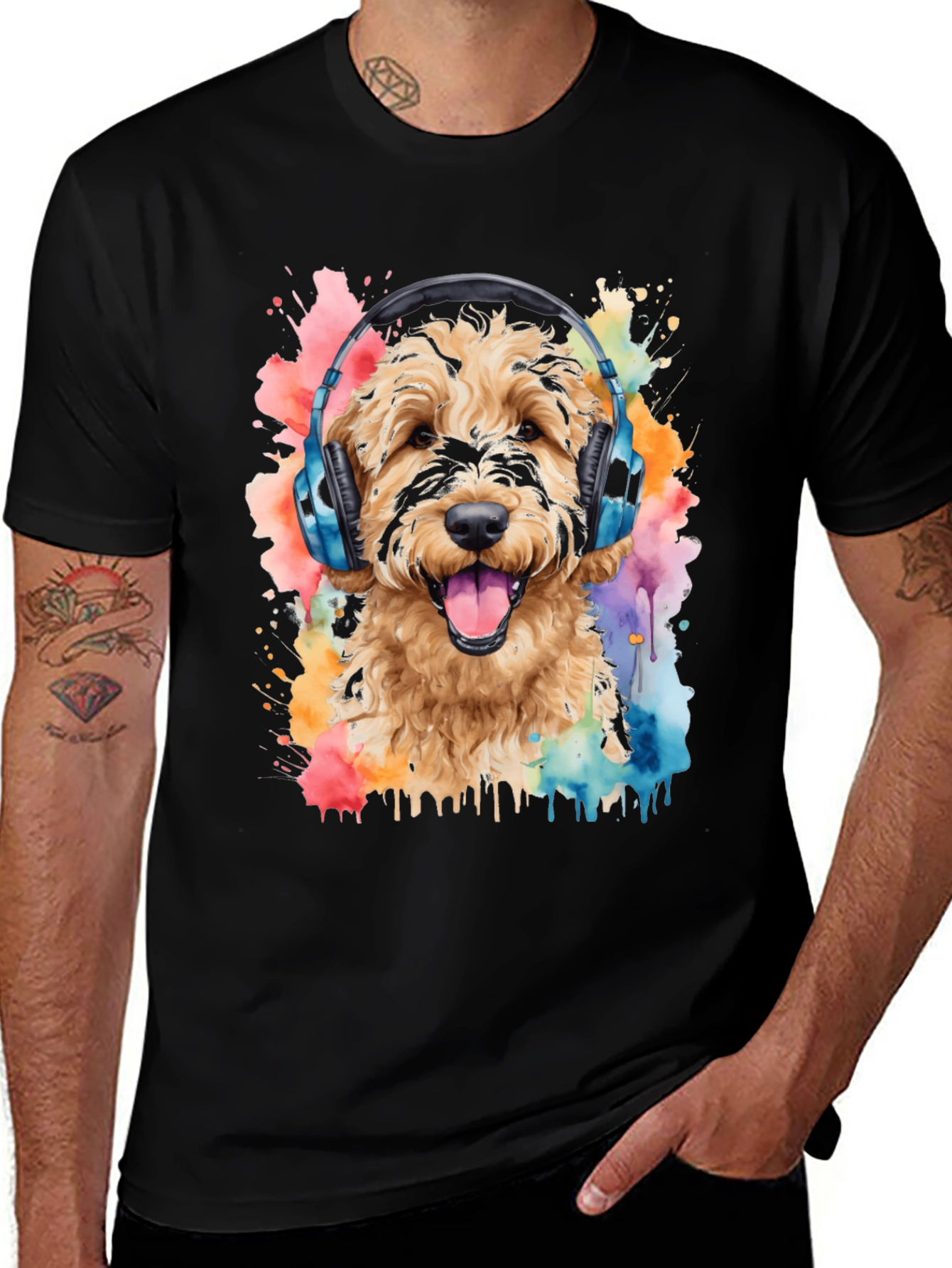 Variant 30 of Dog Wearing Headphones T-Shirt
