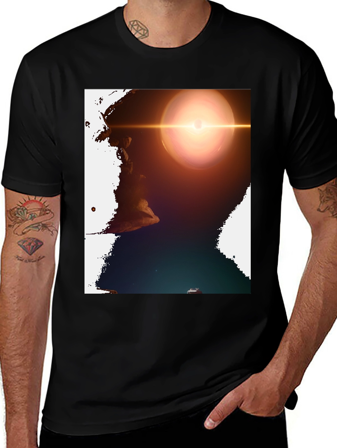 Variant 21 of Celestial T-Shirt: Cosmic Lens Design