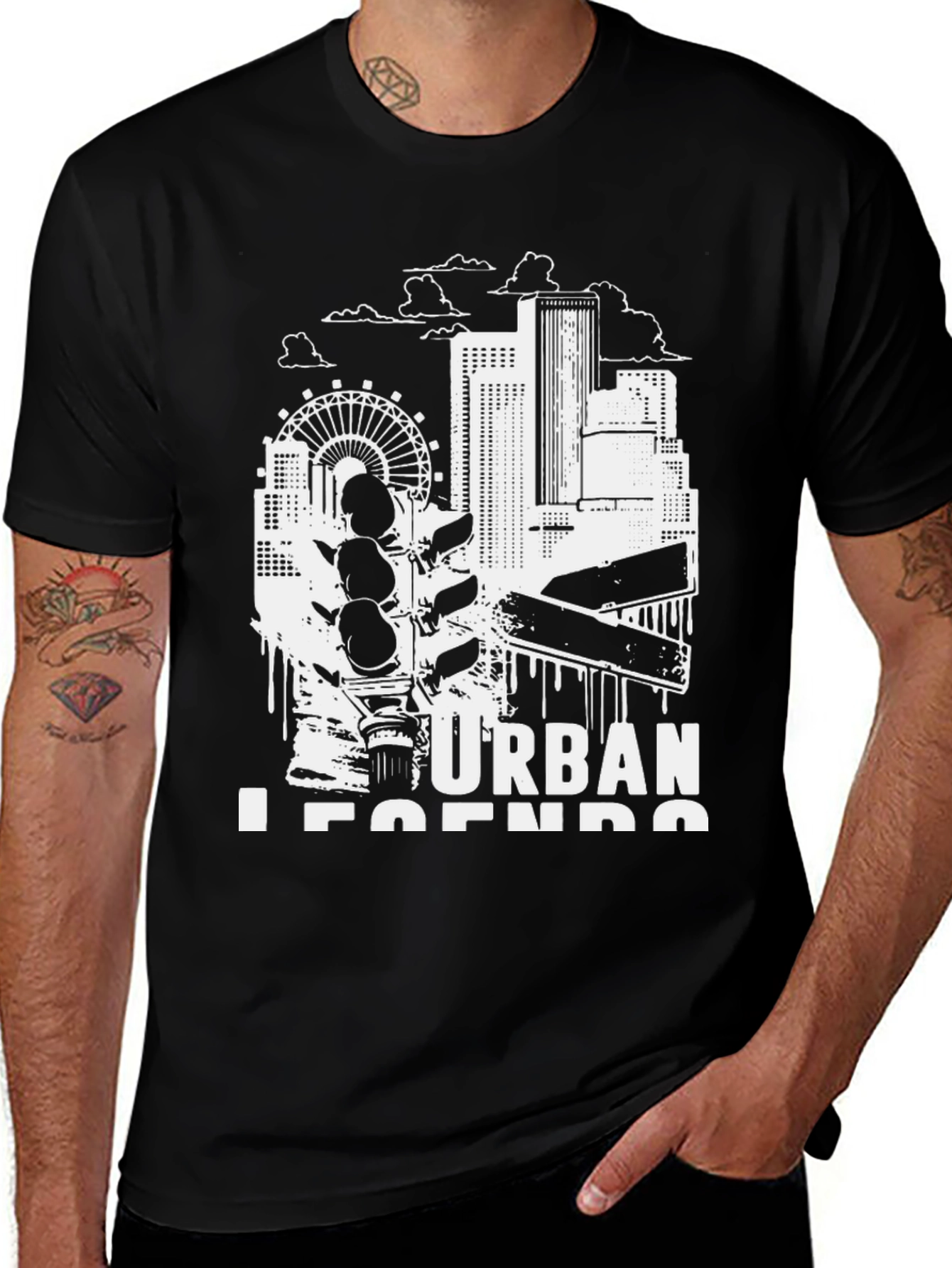 Variant 27 of Urban Legends Black Graphic Tee