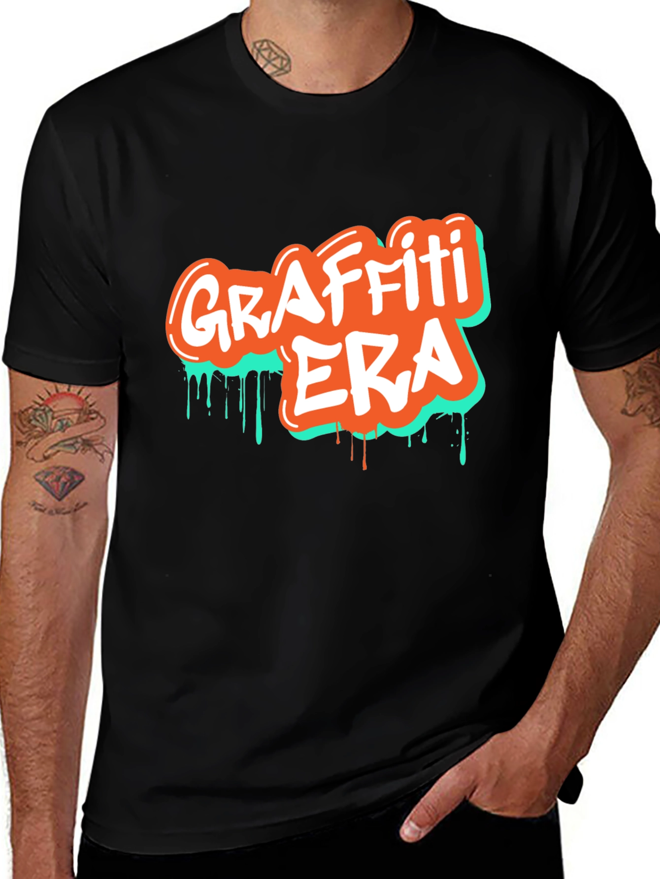 Variant 22 of Graffiti Era Black Graphic Tee