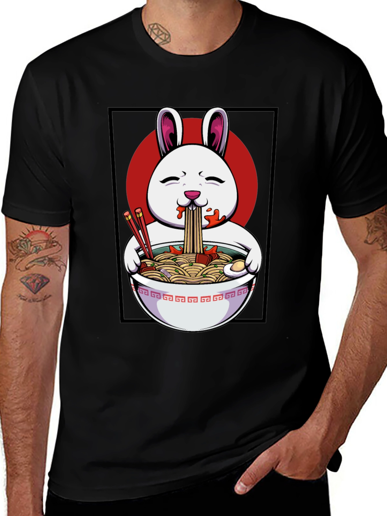 Rabbit Ramen T-Shirt - Anime Graphic Tee