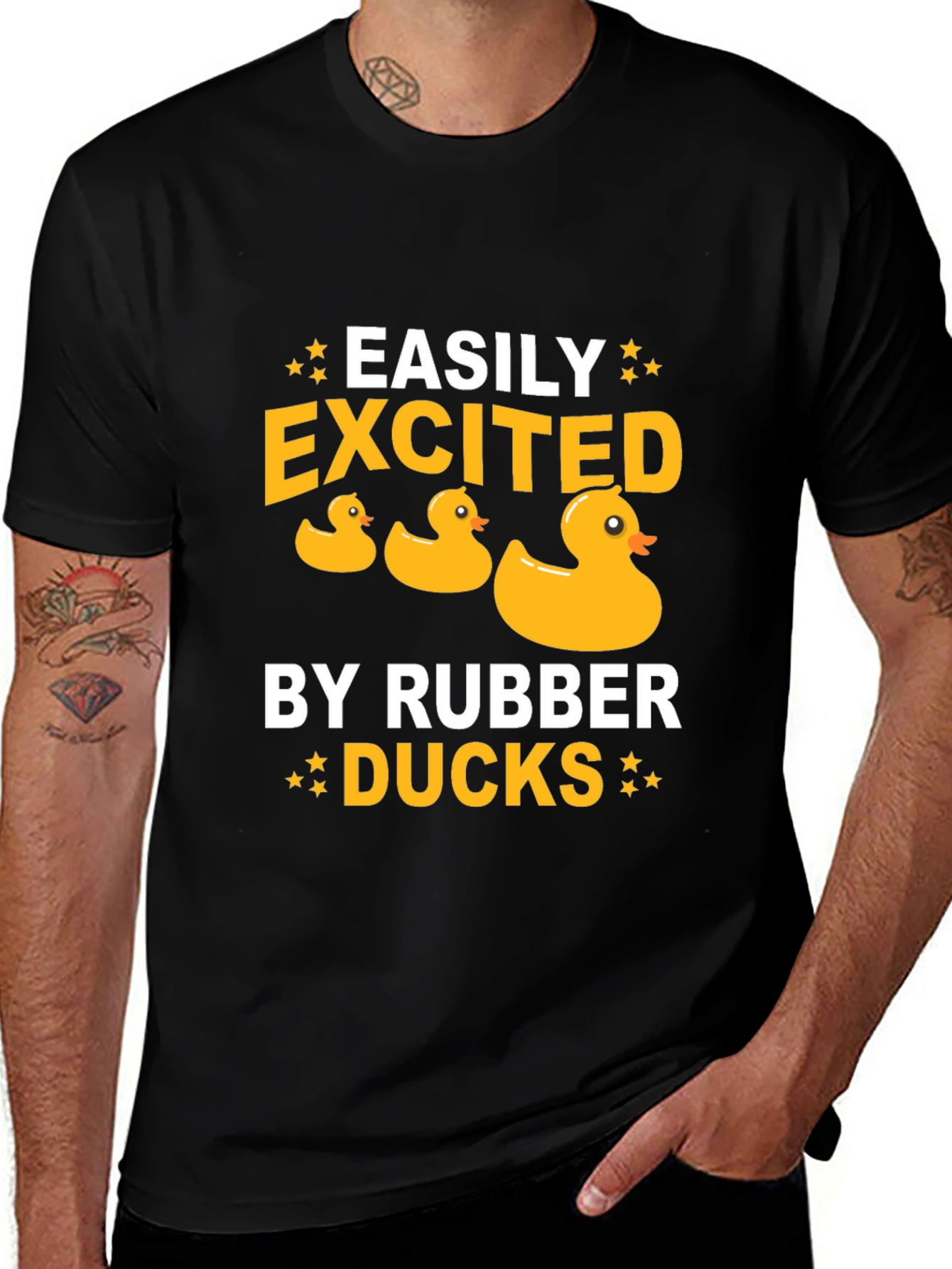 Variant 15 of Easily Excited by Rubber Ducks Graphic Tee