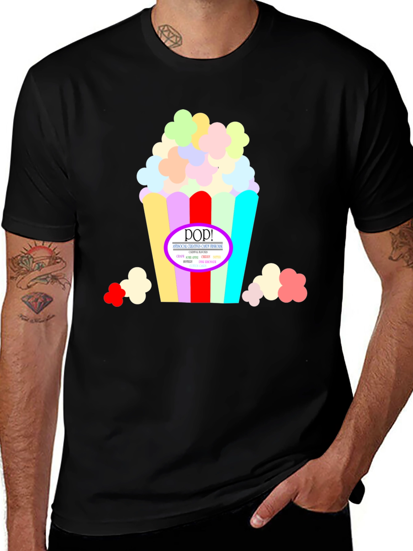 Variant 23 of Popcorn Graphic Tee - Quirky & Fun Design