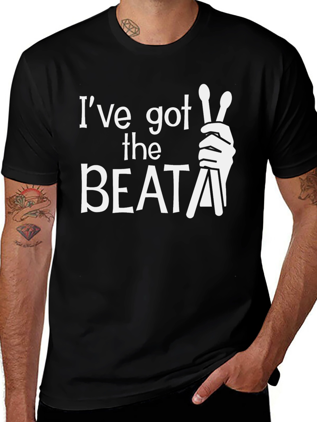 Variant 8 of I've Got the Beat T-Shirt Drummer Music Tee
