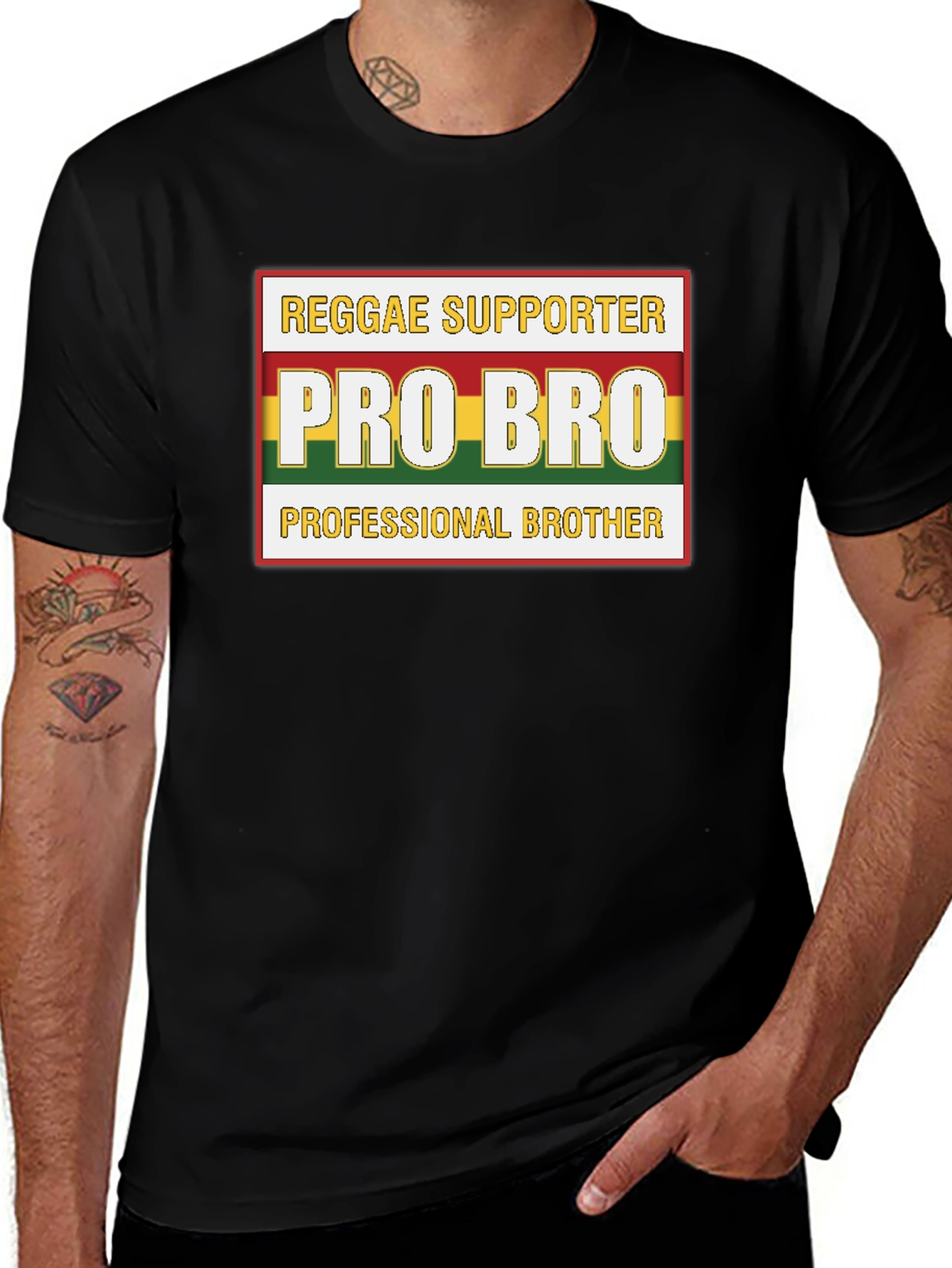 Variant 20 of Reggae Pro Bro Black T-Shirt