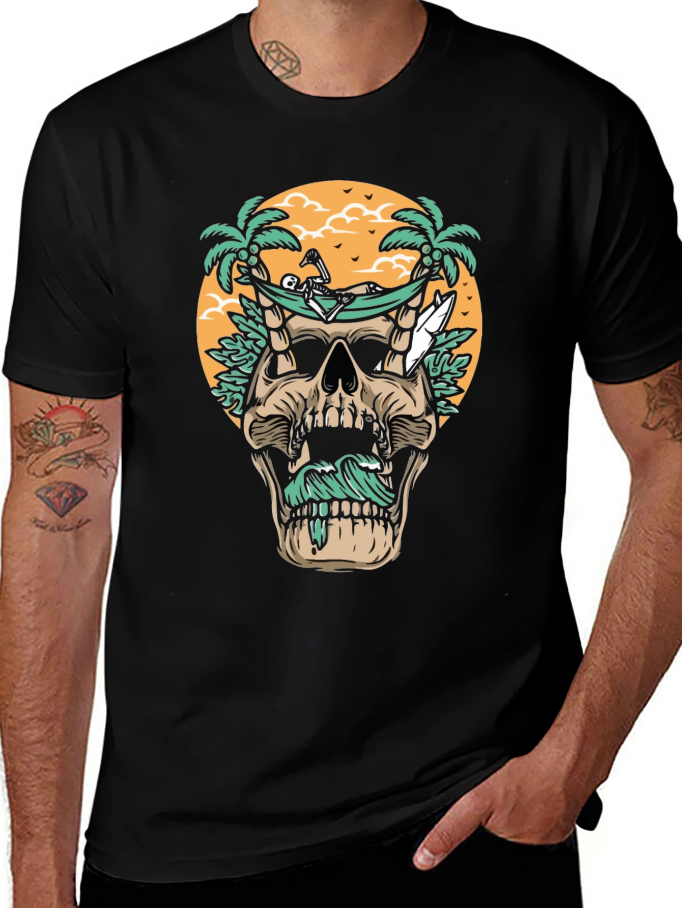 Variant 20 of Skull Hammock T-Shirt - Beach Vibes