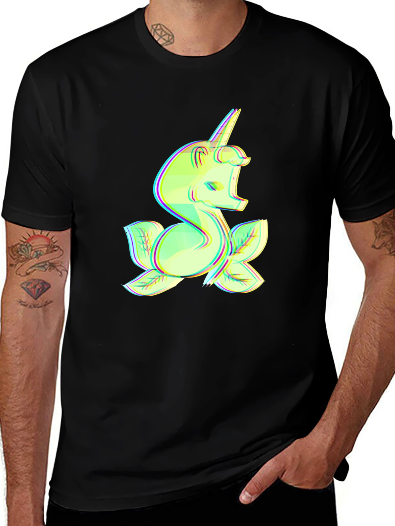 Variant 20 of Unicorn Glitch T-Shirt - Stylish Graphic Tee
