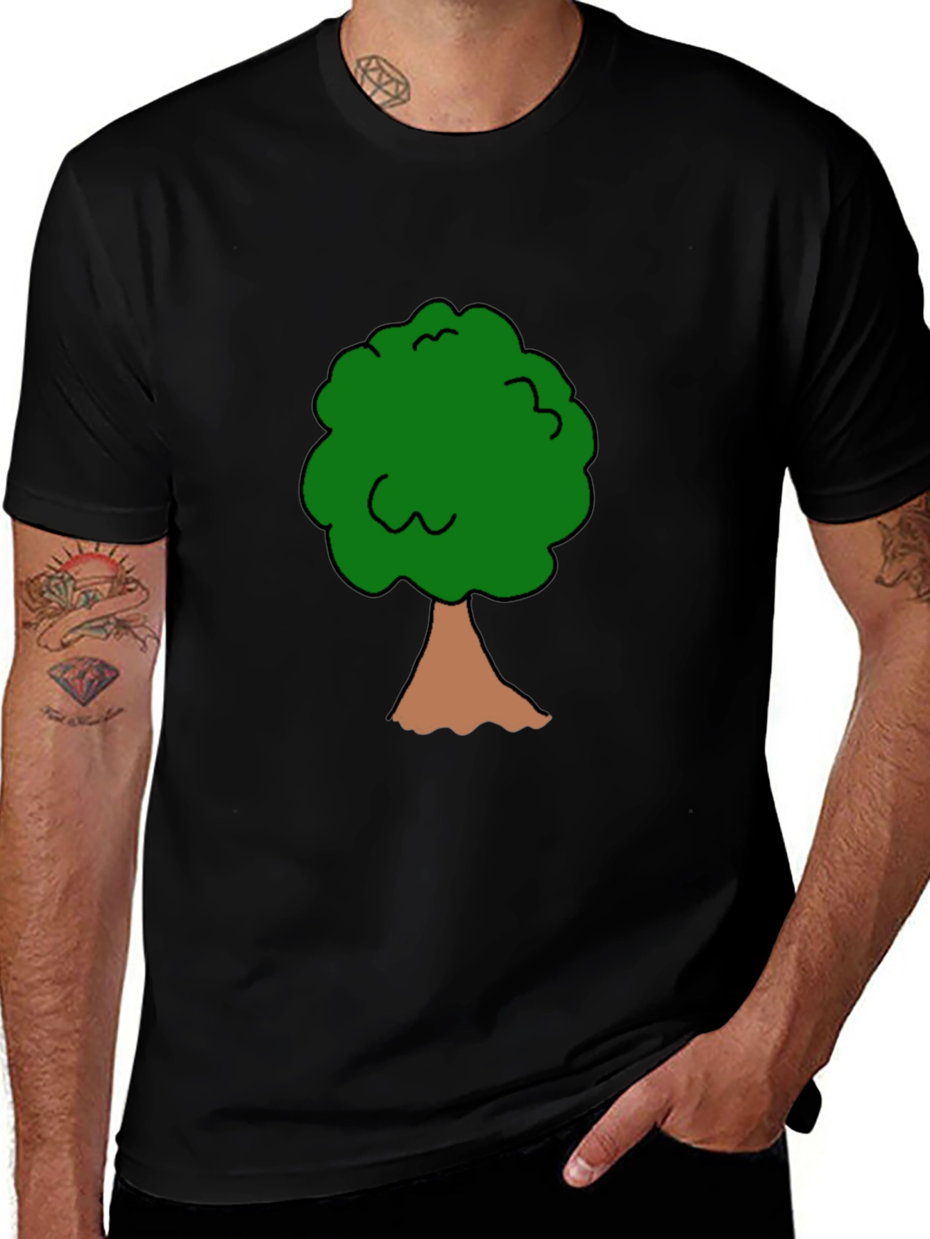 Variant 2 of Tree Graphic Black T-Shirt