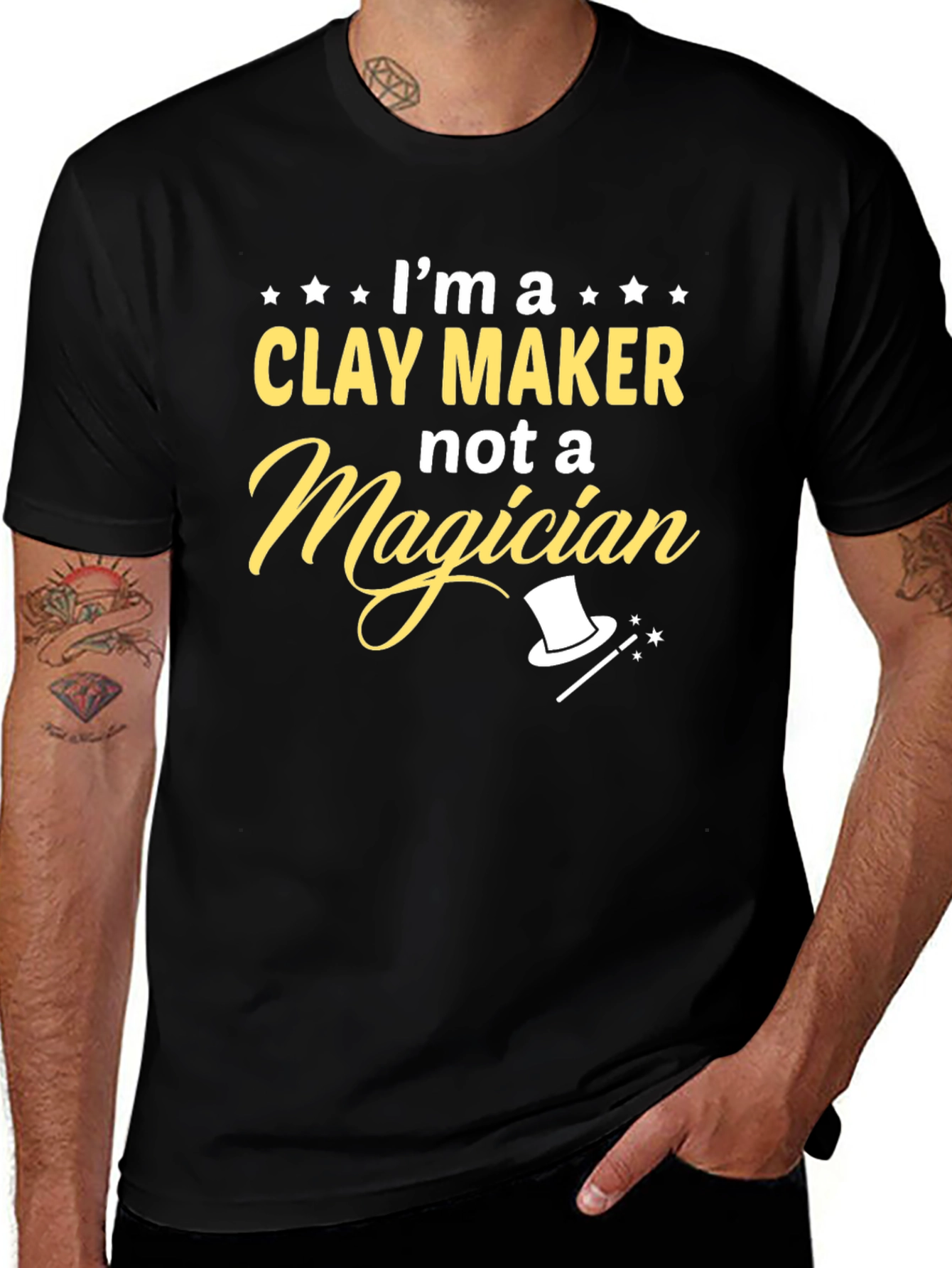 Variant 7 of Clay Maker, Not Magician Graphic Tee