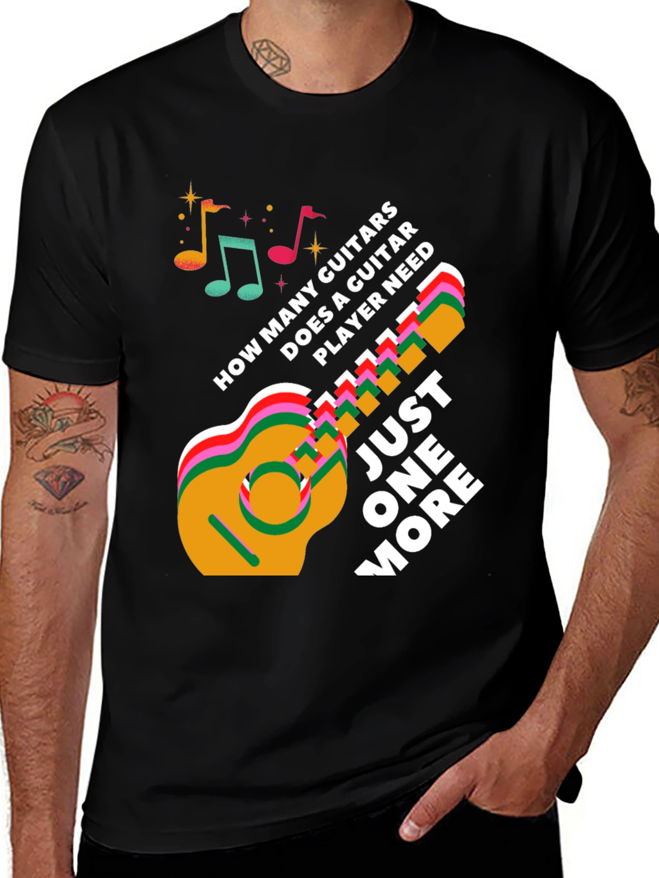 Variant 15 of Guitar Player Graphic T-Shirt - Music Lover Tee