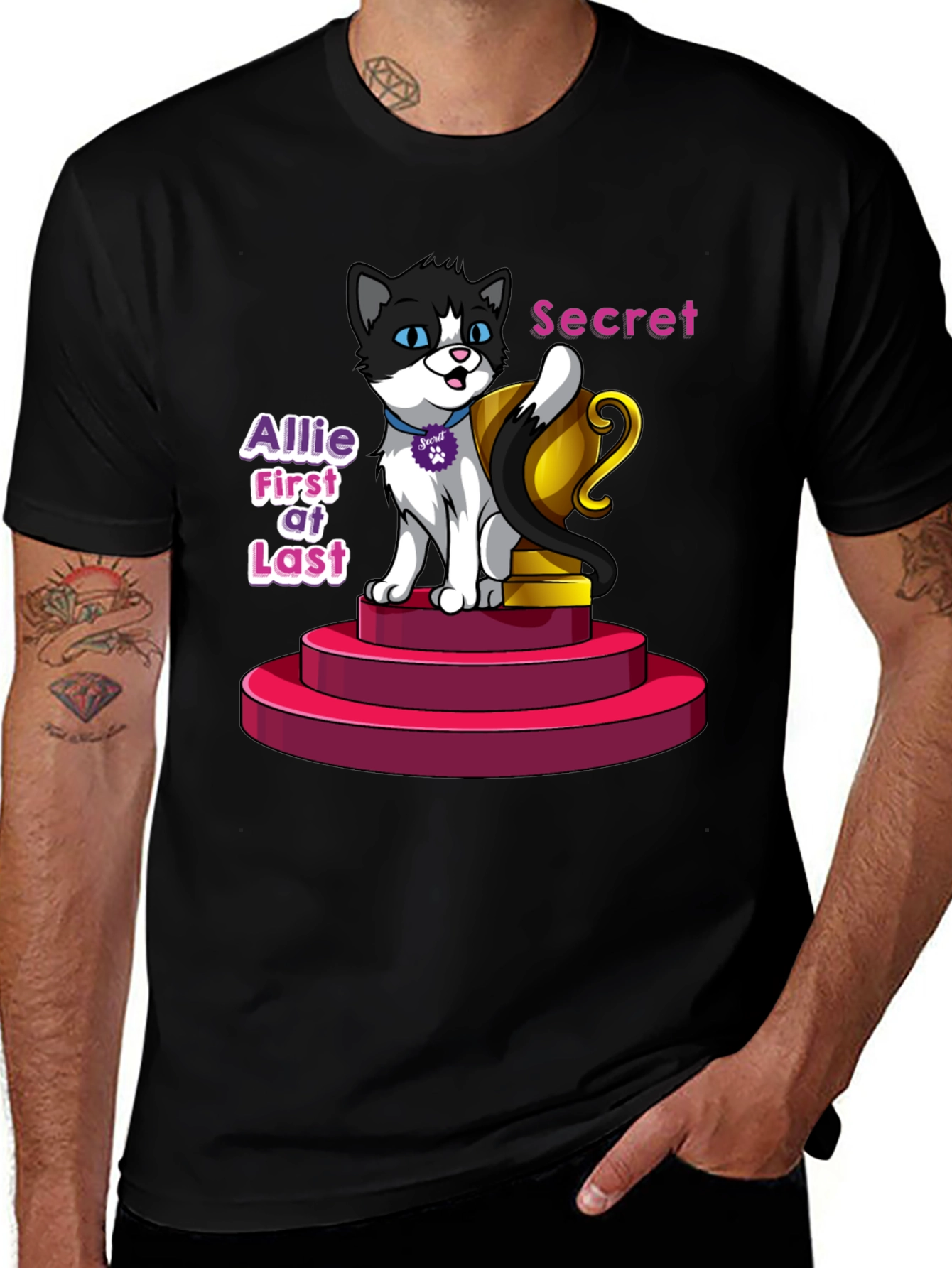 Variant 2 of Cartoon Cat T-Shirt - Allie First at Last