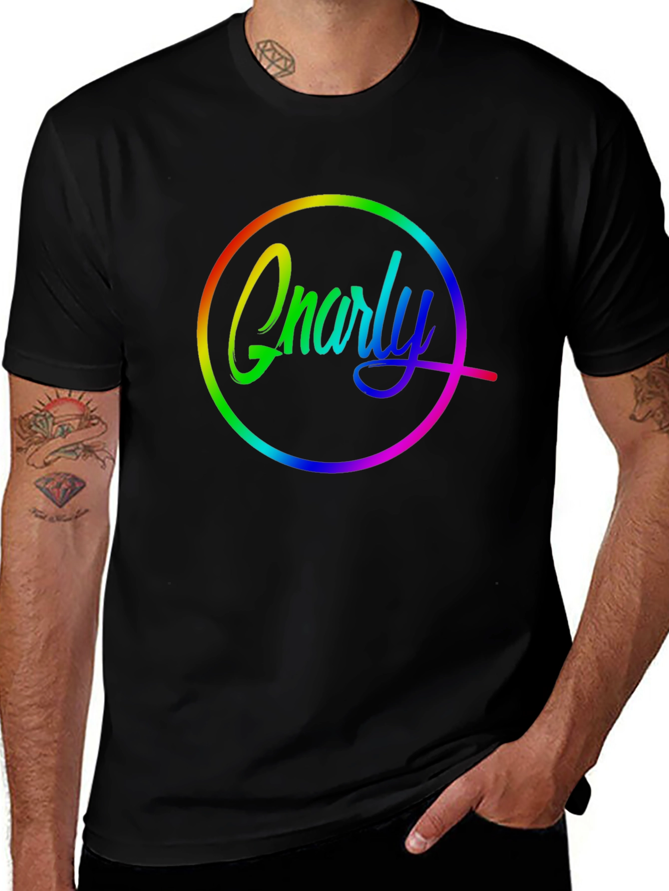 Variant 23 of Gnarly Rainbow Graphic T-Shirt