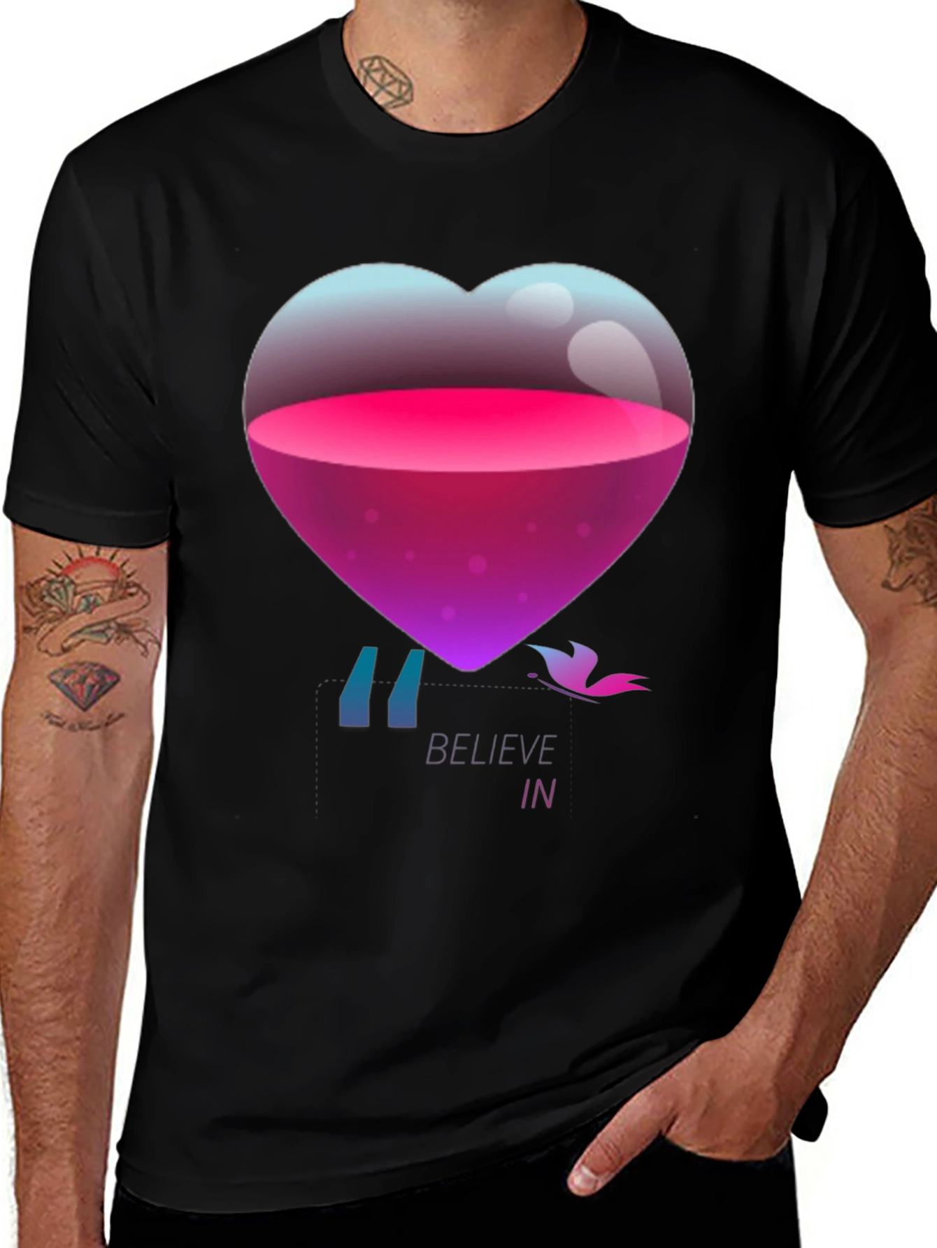 Variant 18 of Believe In Love Heart T-Shirt