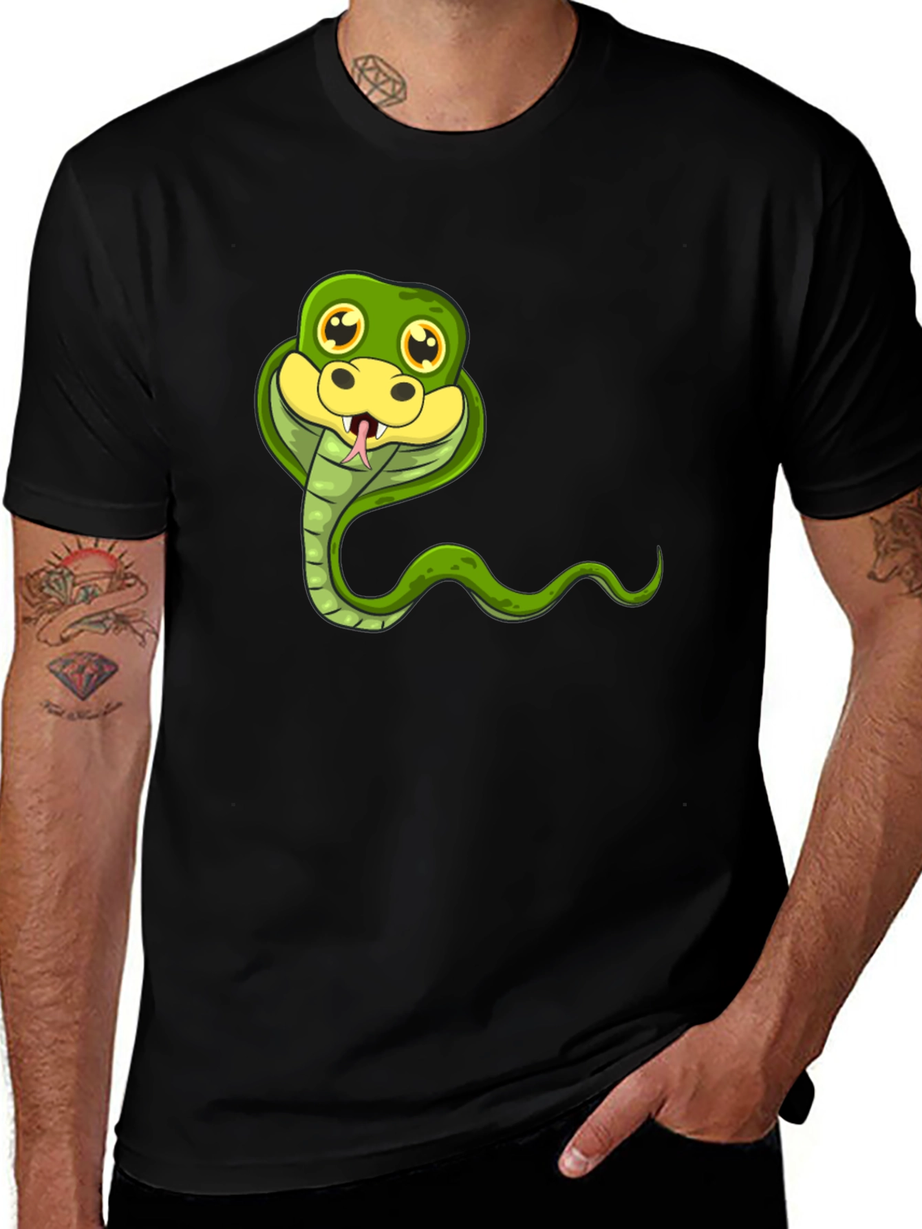 Variant 29 of Cobra Cartoon Graphic Tee - Fun Animal Print