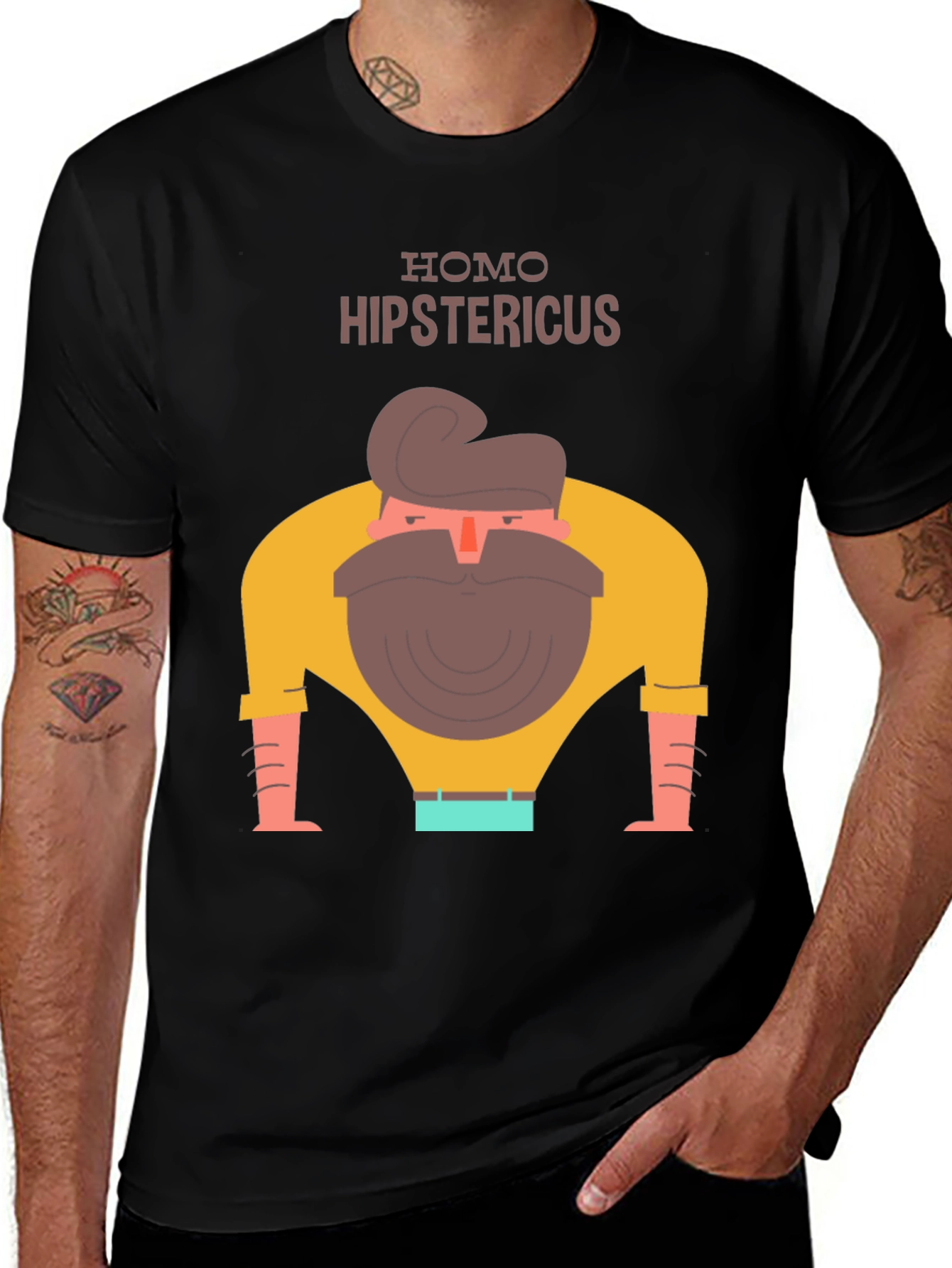 Black Homo Hipstericus Graphic Tee main image