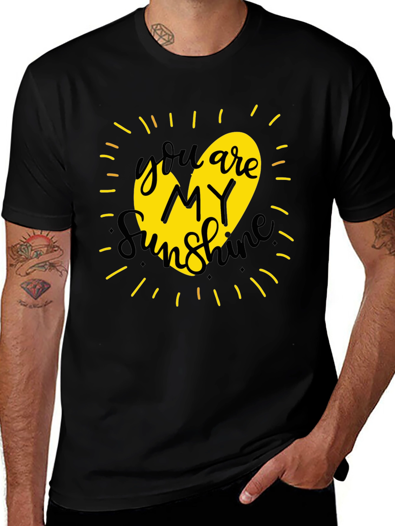 Variant 29 of You Are My Sunshine Graphic Tee - Black