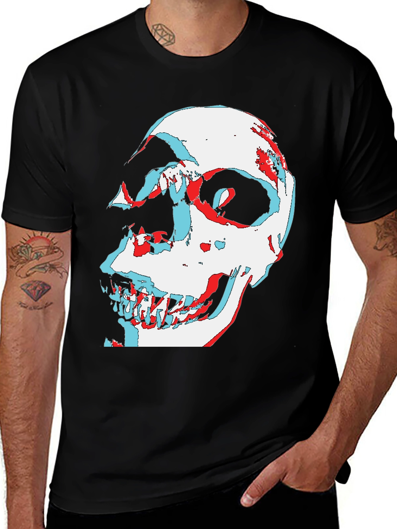 Variant 23 of Skull Illusion Graphic Tee