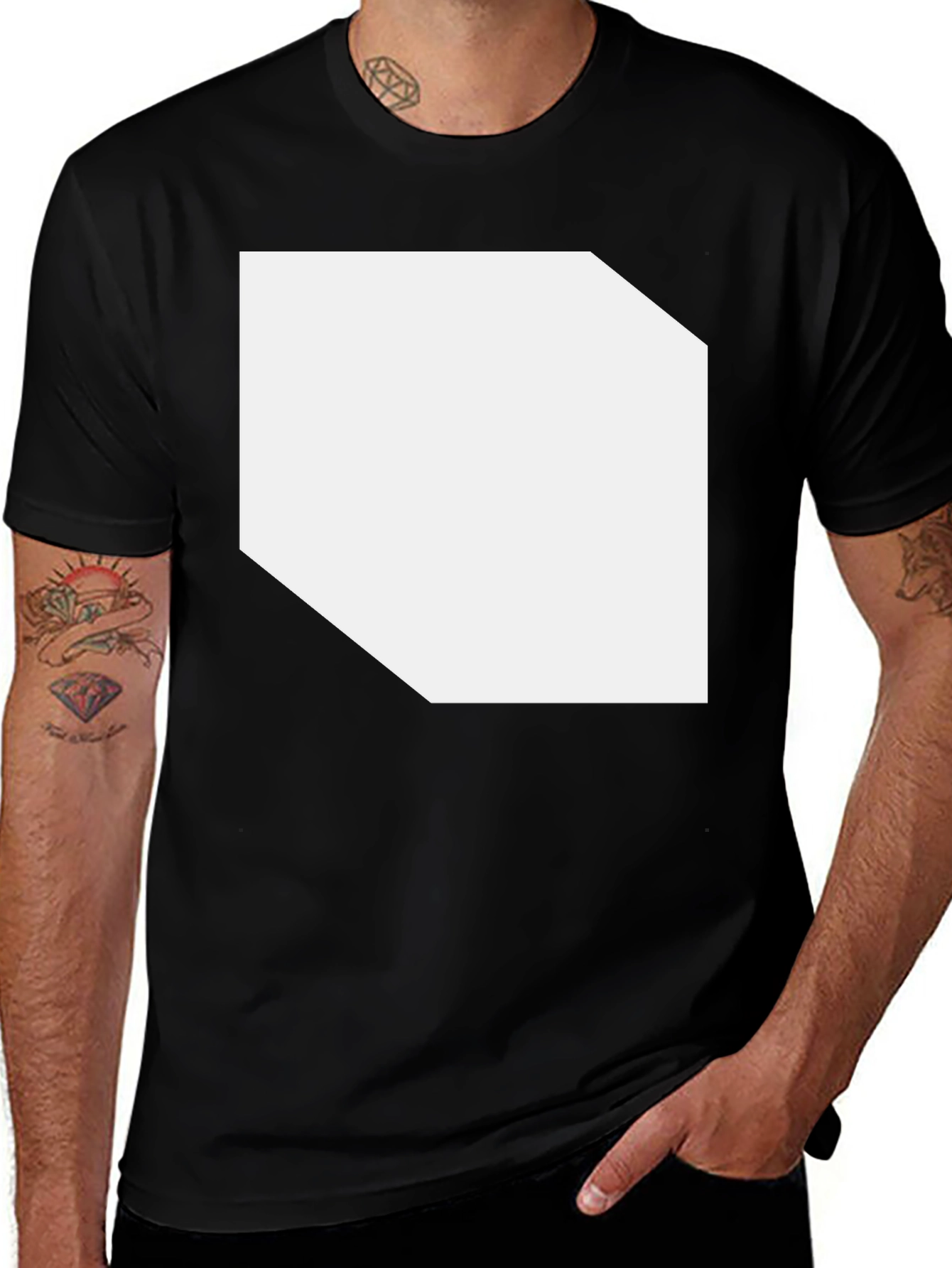 Variant 23 of Classic Black Crew Neck T-Shirt
