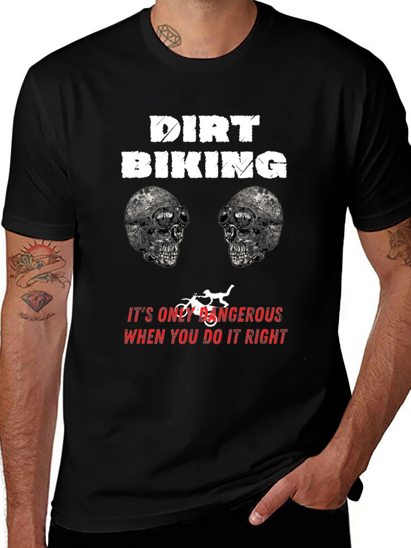 Variant 13 of Dirt Biking Dangerous Right T-Shirt