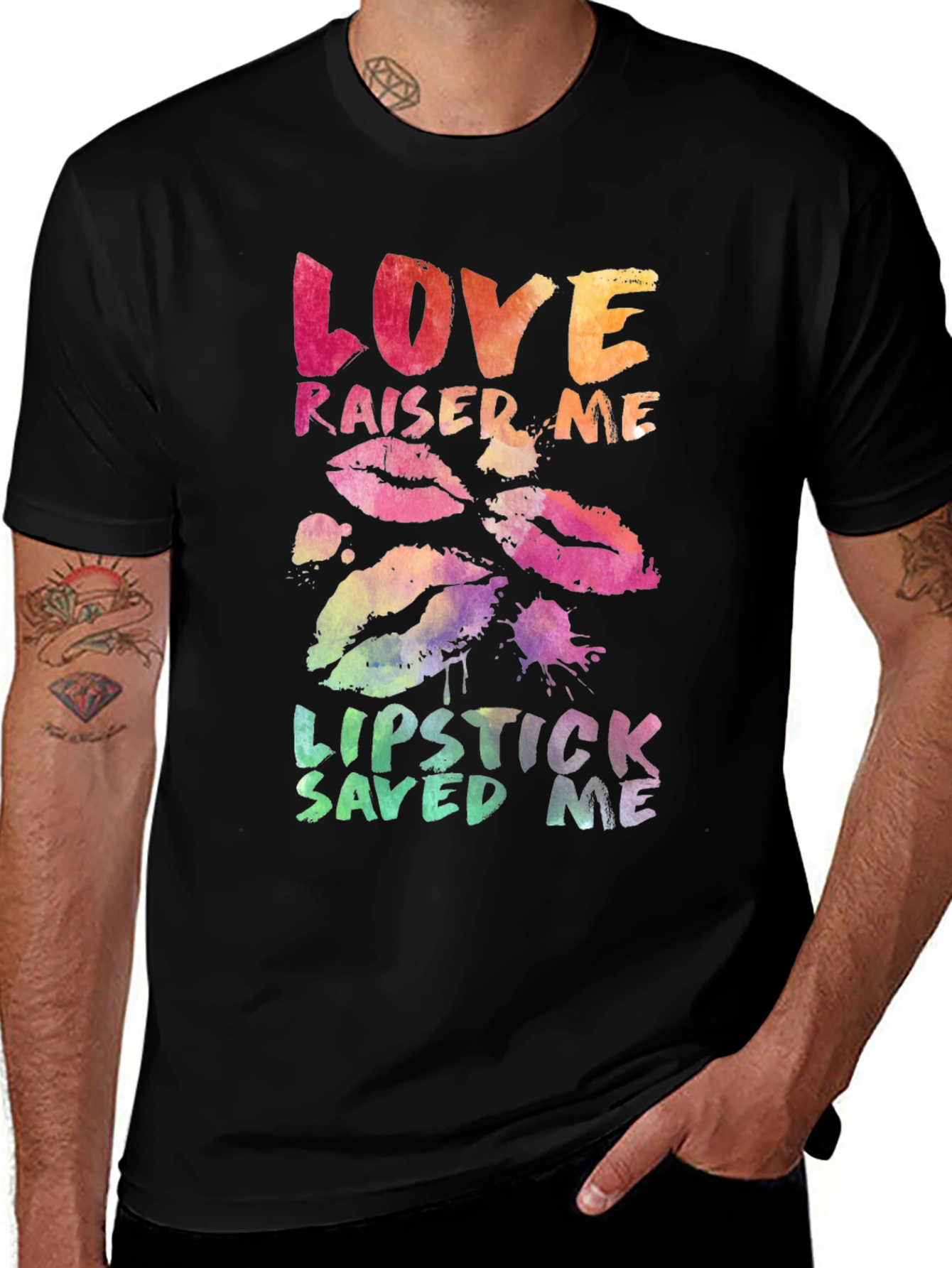 Variant 21 of Love & Lipstick Graphic Tee - Unique Design