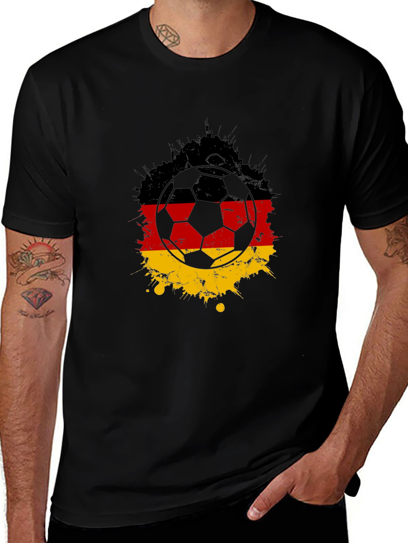 Variant 20 of Germany Flag Soccer T-Shirt - Black