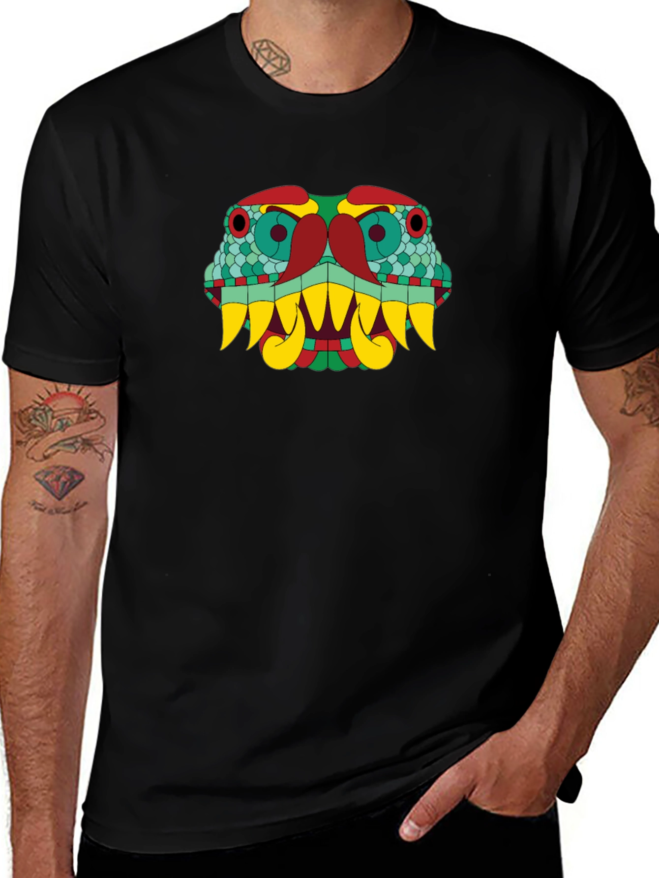 Variant 24 of Aztec Serpent Graphic T-Shirt