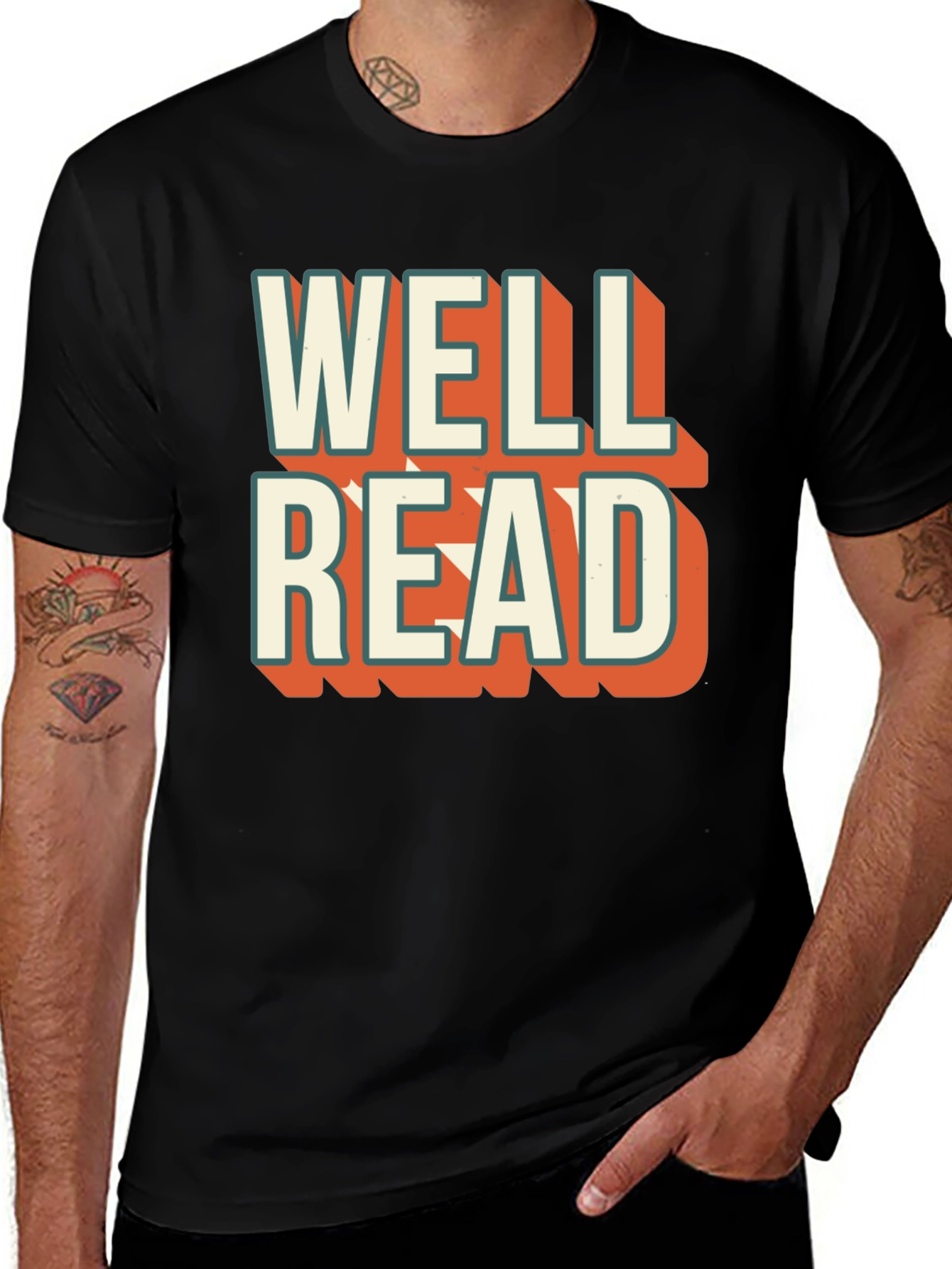 Variant 16 of Well Read T-Shirt - Retro Design