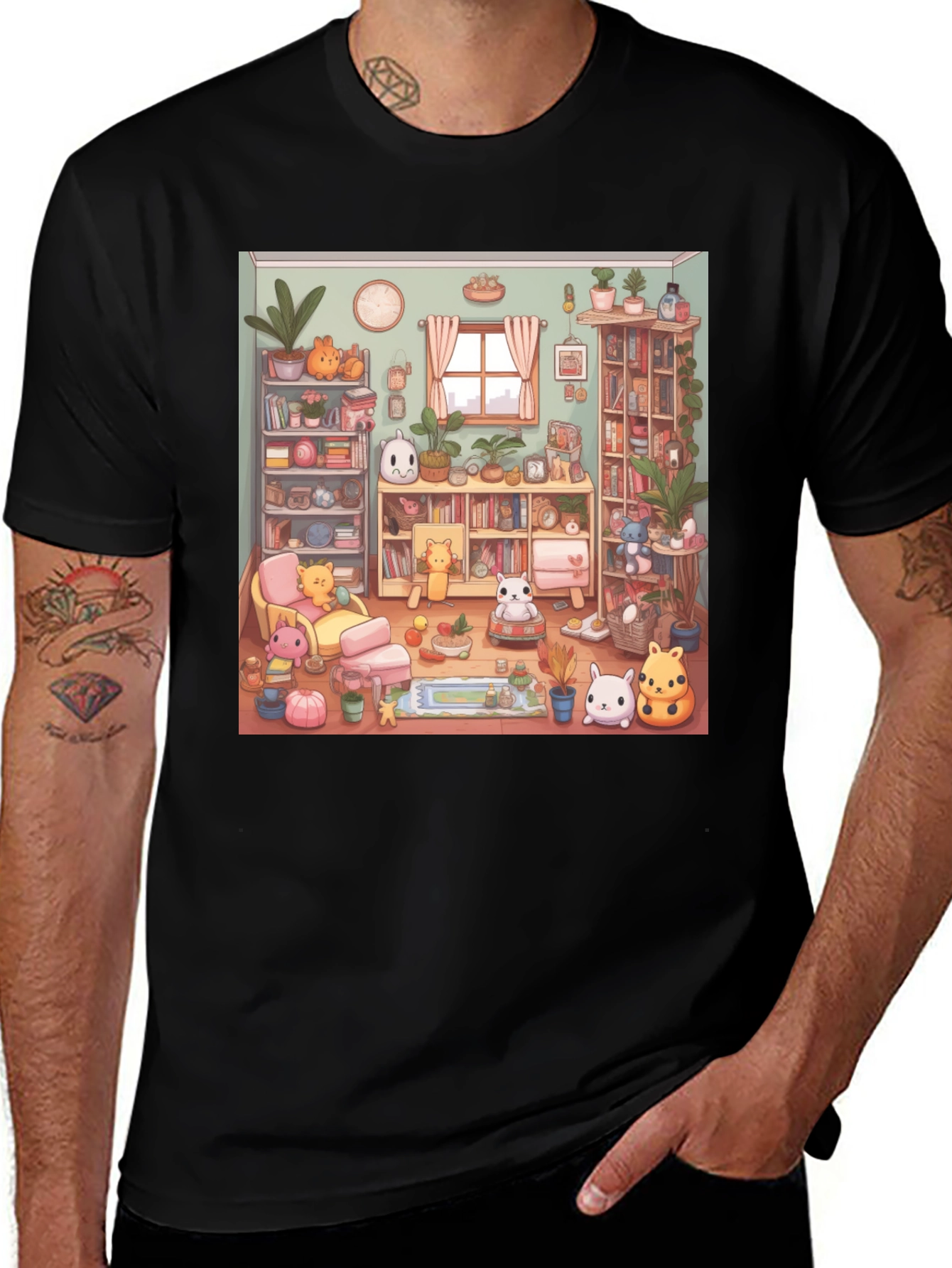 Cute Animal Living Room T-Shirt