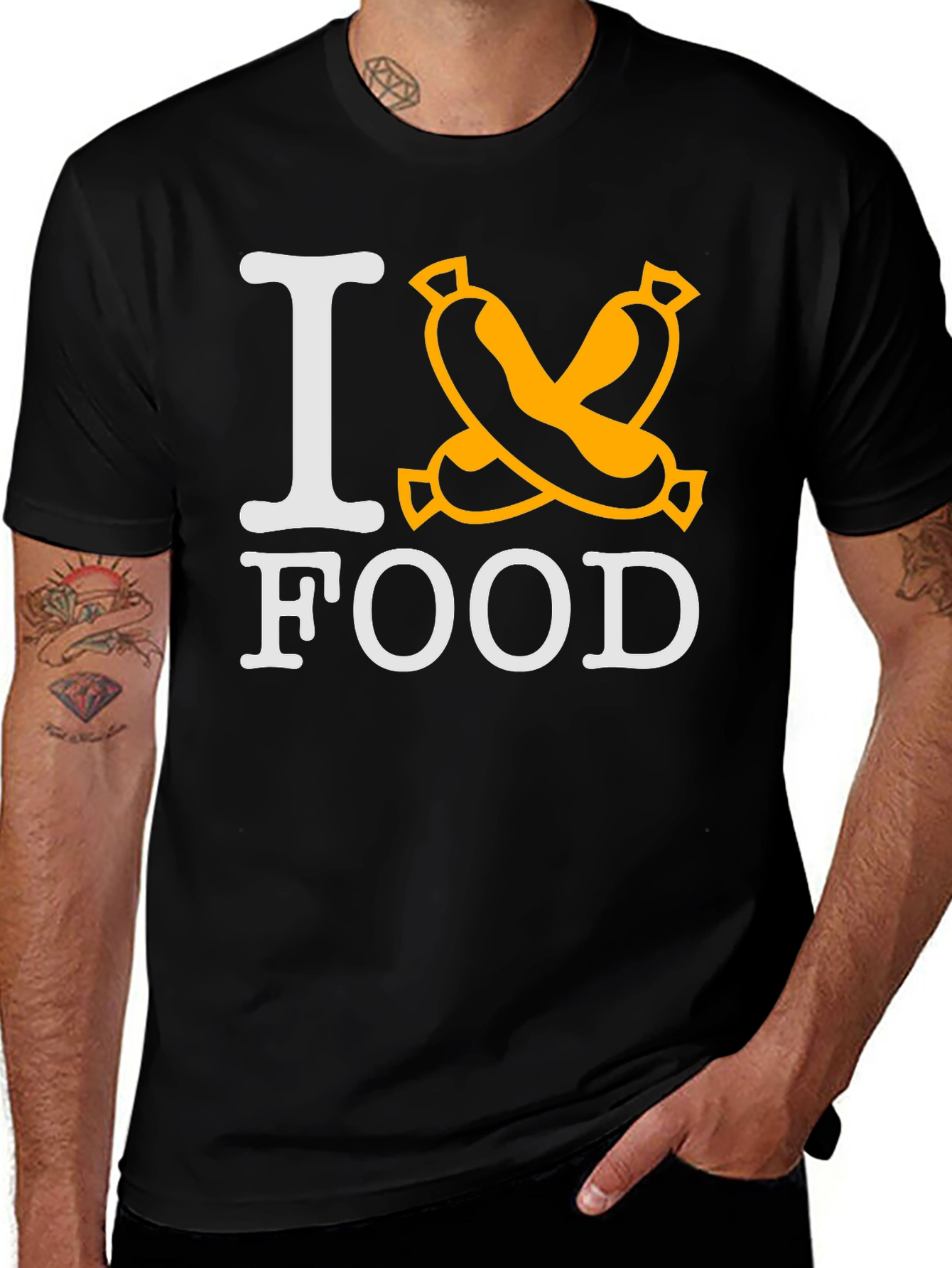 Variant 5 of I Love Food Sausage T-Shirt