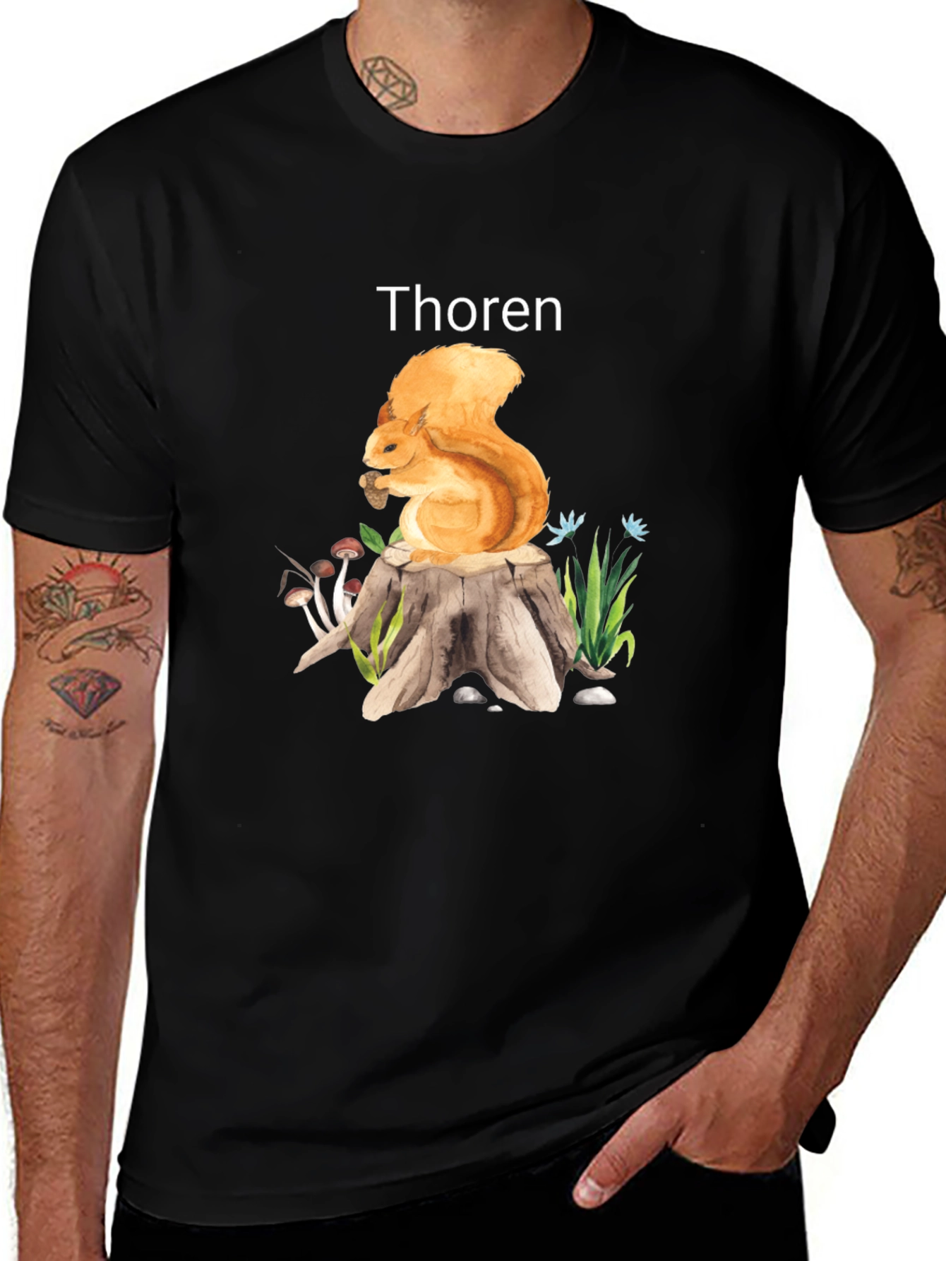 Squirrel on Stump T-Shirt - Thoren