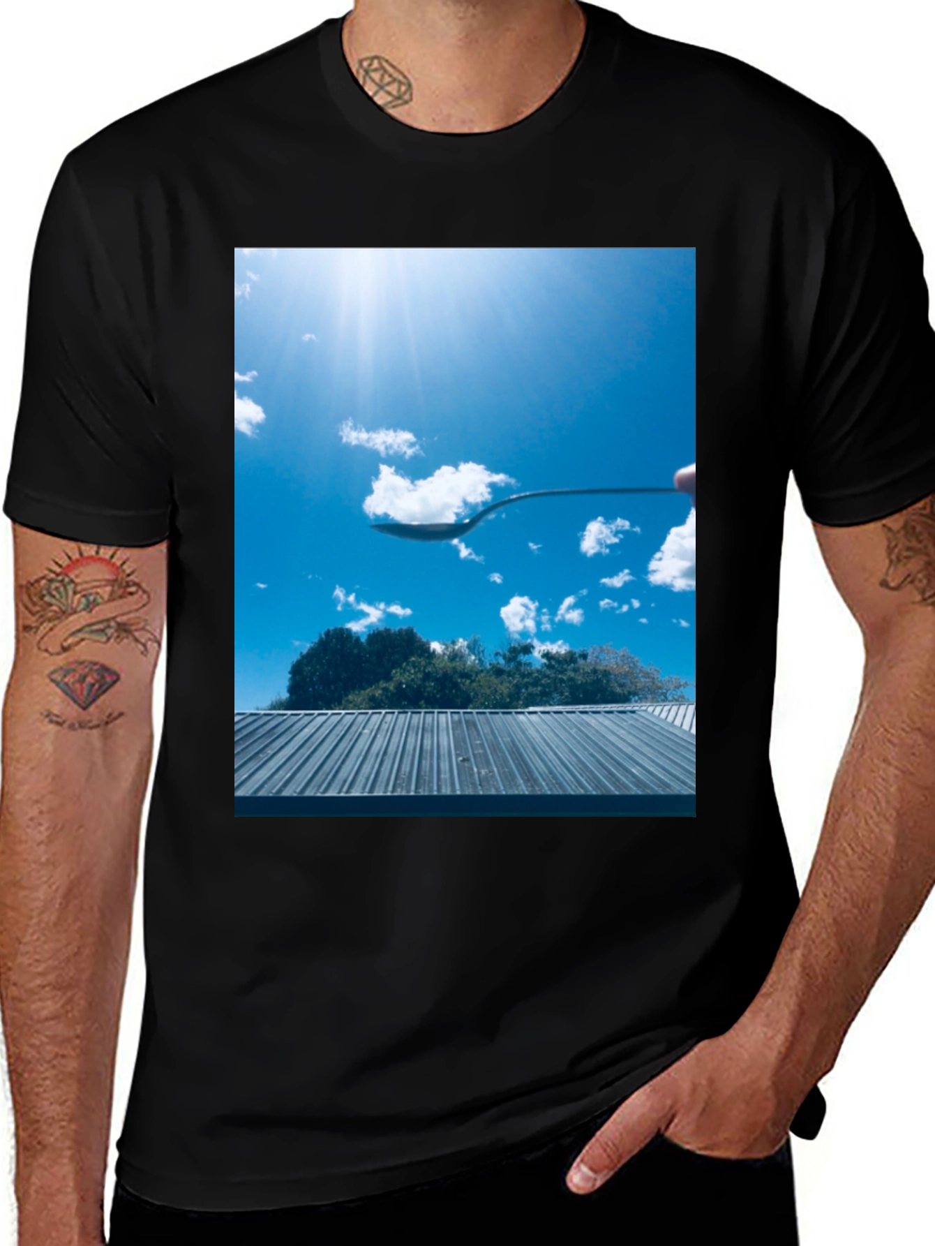Variant 24 of Cloud Spoon T-Shirt - Sky High Style!