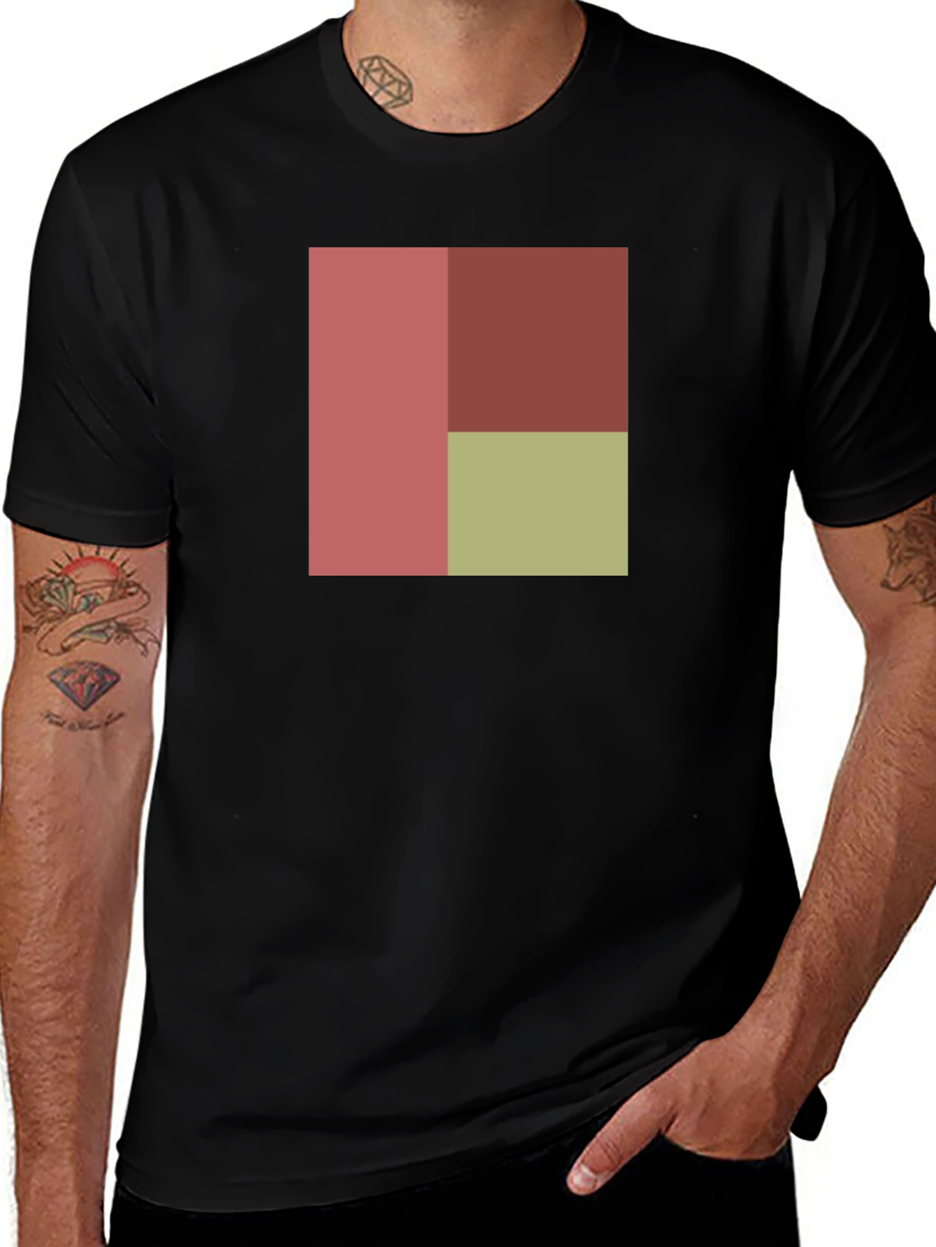 Variant 9 of Modern Color Block Tee - Stylish Casual Wear