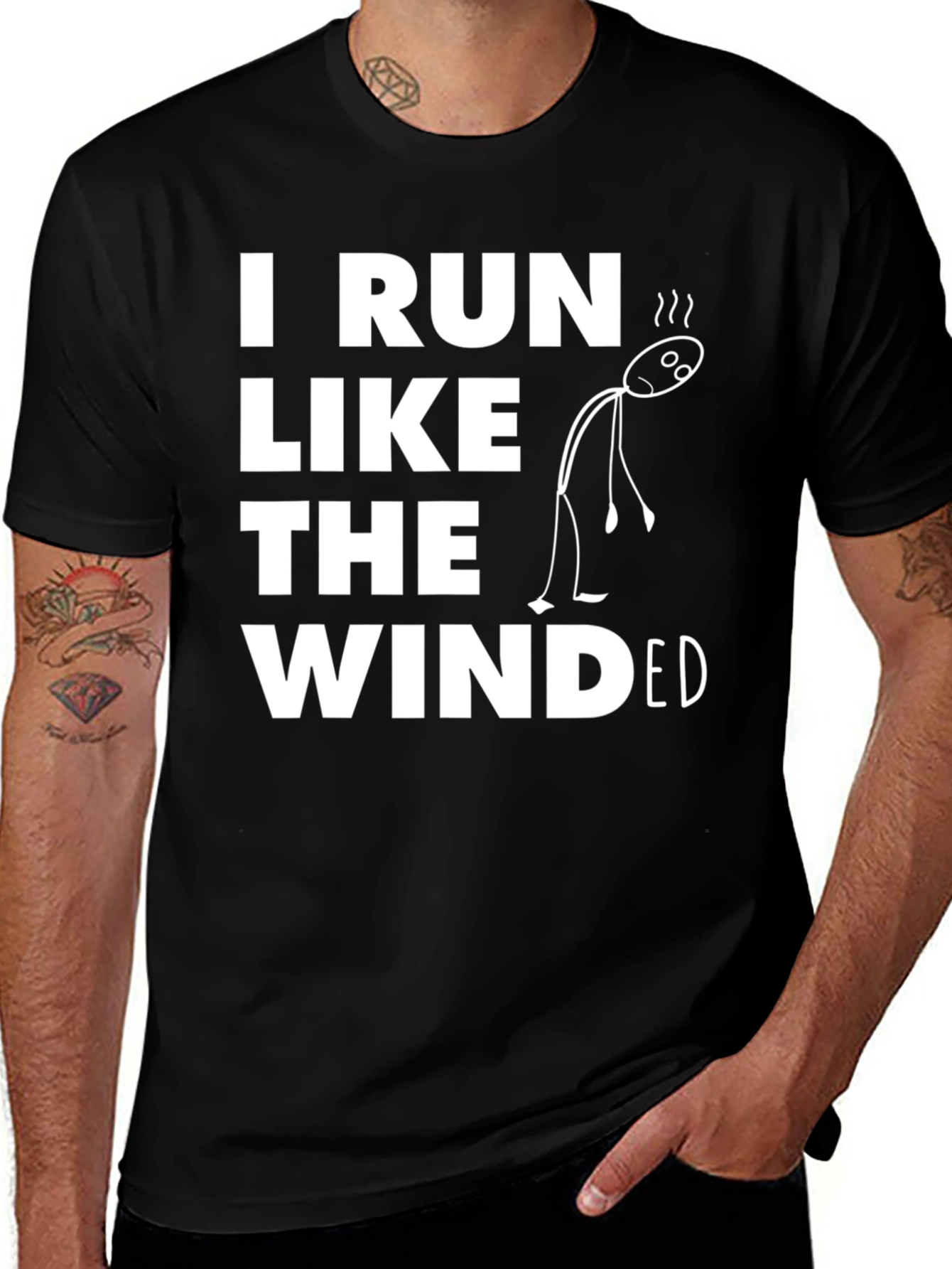 Variant 4 of Funny Running T-Shirt - I Run Like The Winded