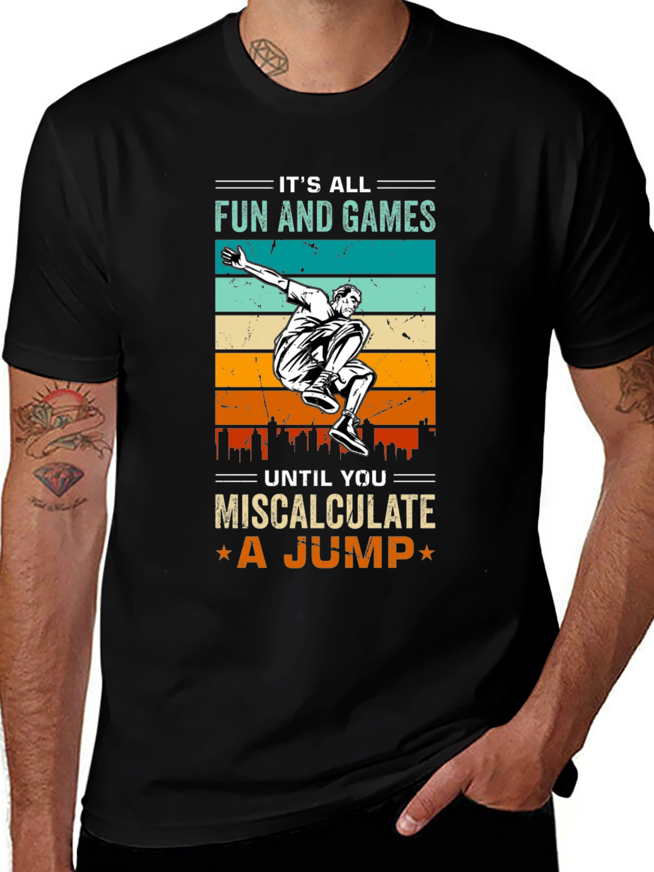 Variant 23 of Fun and Games Miscalculate Jump T-Shirt