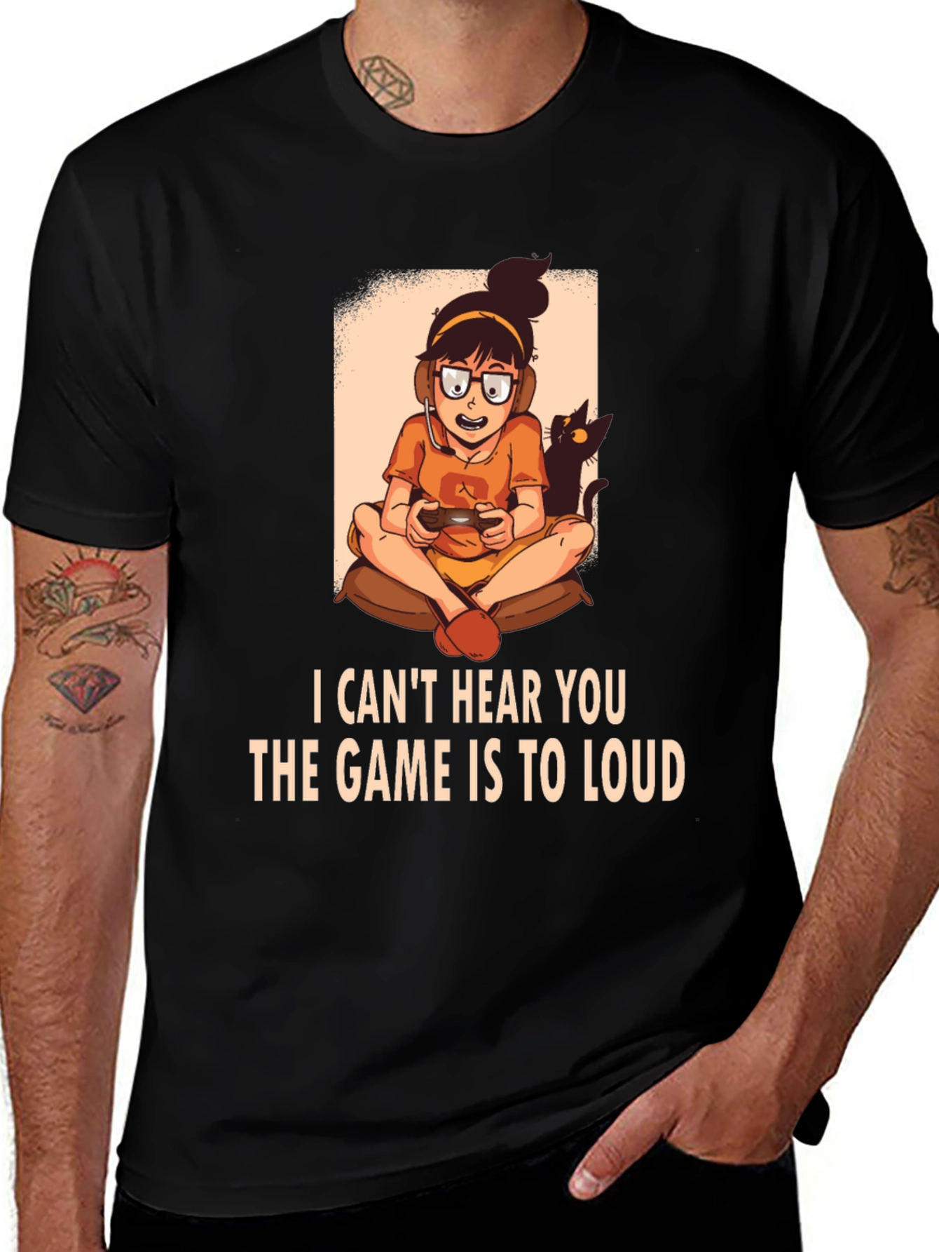 Variant 19 of Gamer Girl T-Shirt - I Can't Hear You