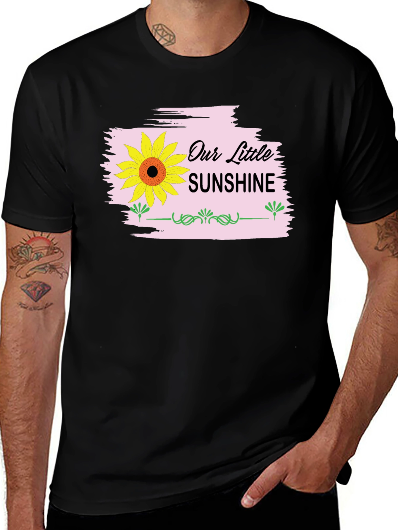Variant 11 of Our Little Sunshine Graphic Tee - Black