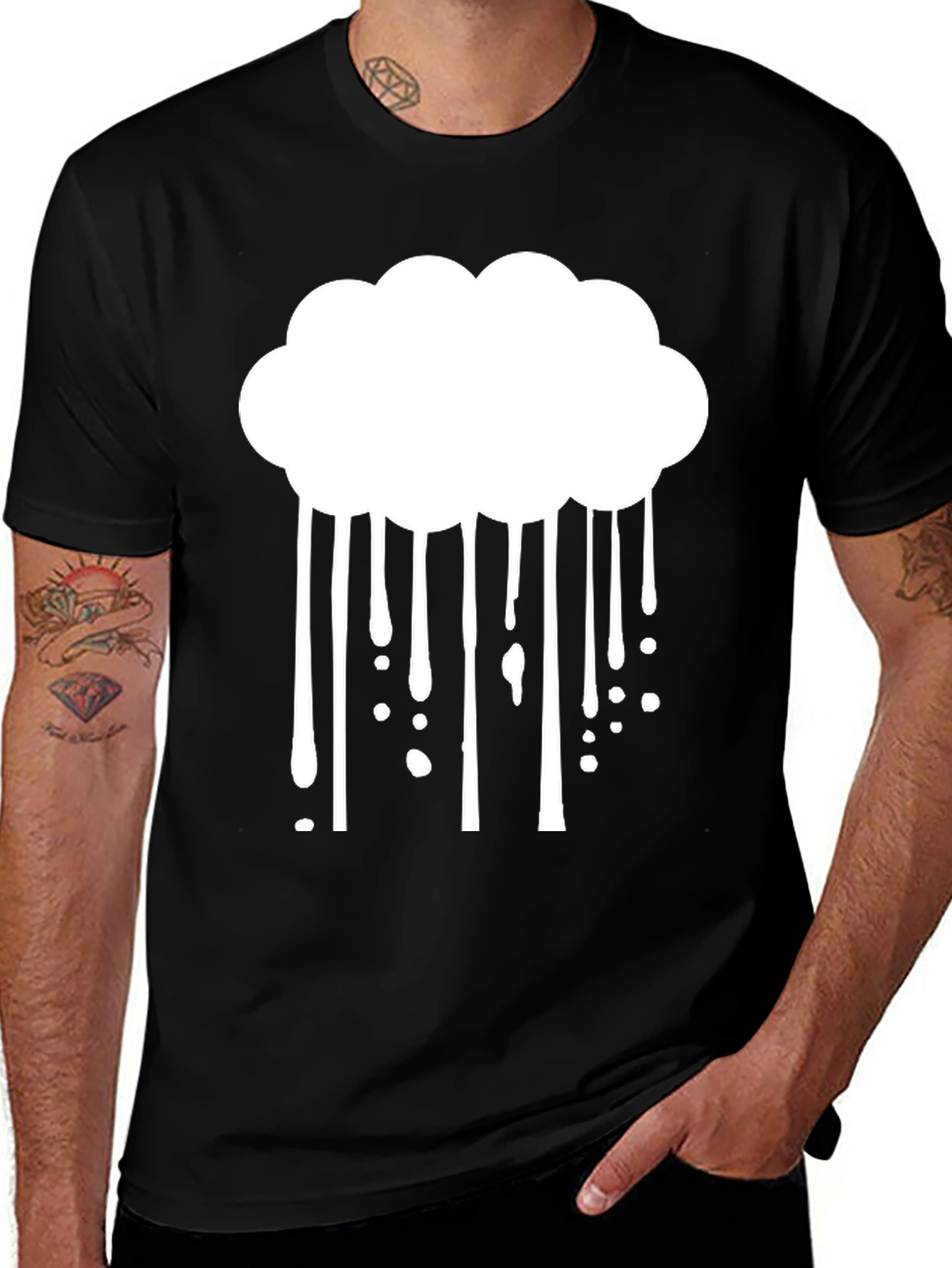 Variant 12 of Dripping Cloud Graphic Tee - Modern Streetwear