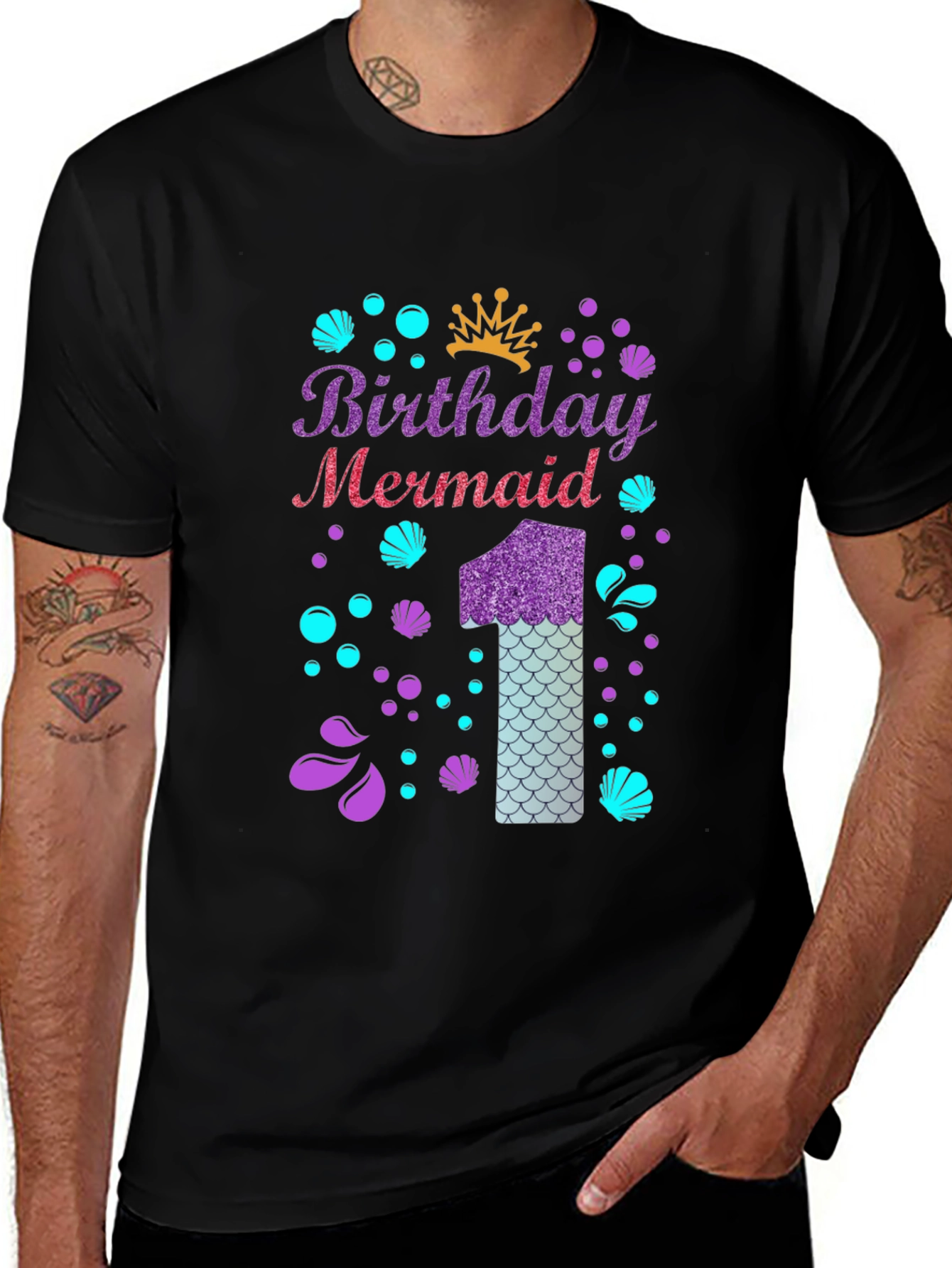 Variant 6 of Birthday Mermaid First Birthday T-Shirt