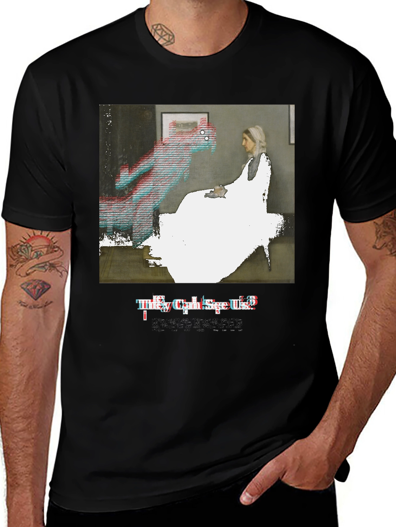 Black Artistic Graphic Tee: They Can See Us main image