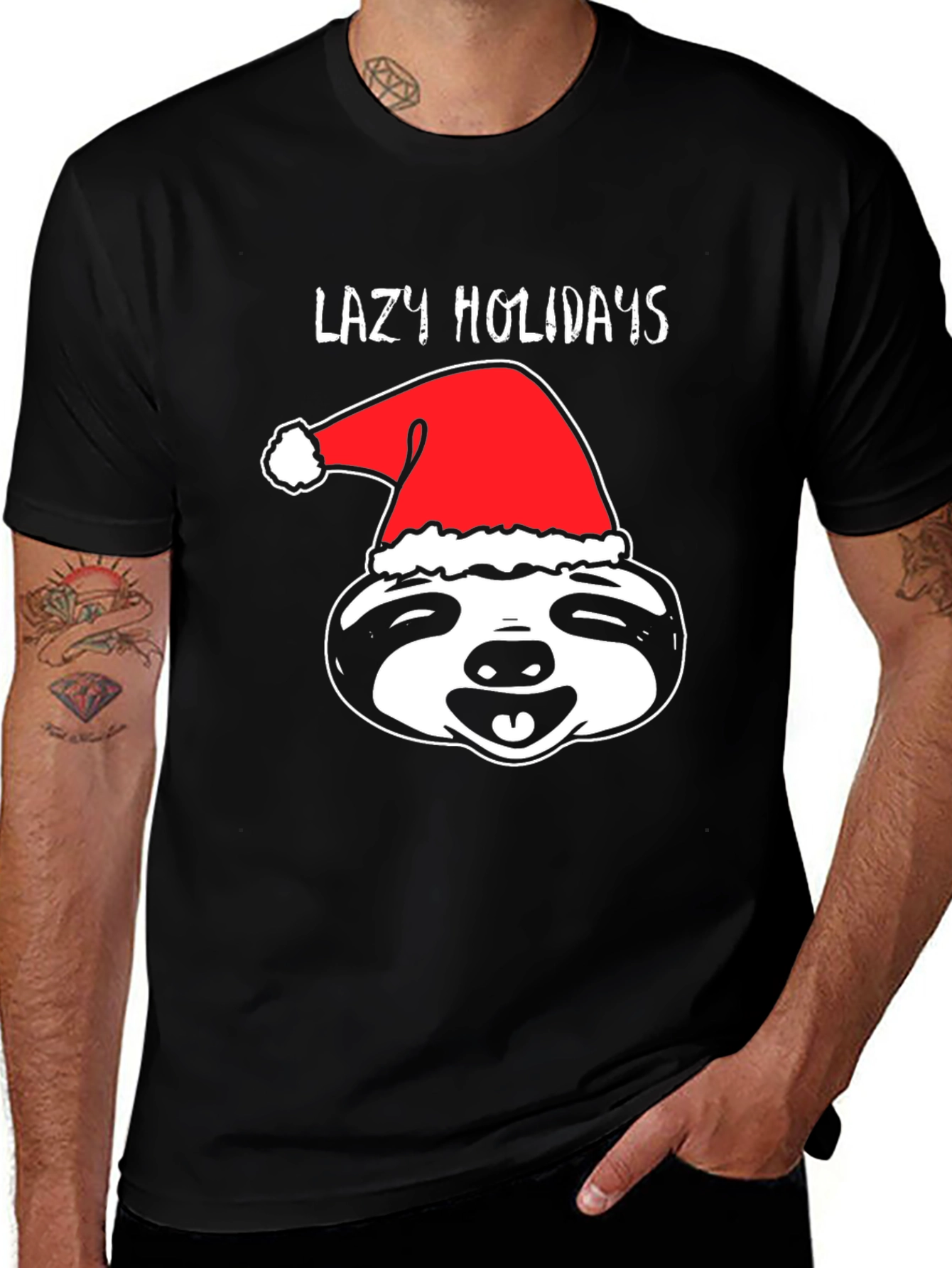 Variant 9 of Lazy Holidays Sloth T-Shirt