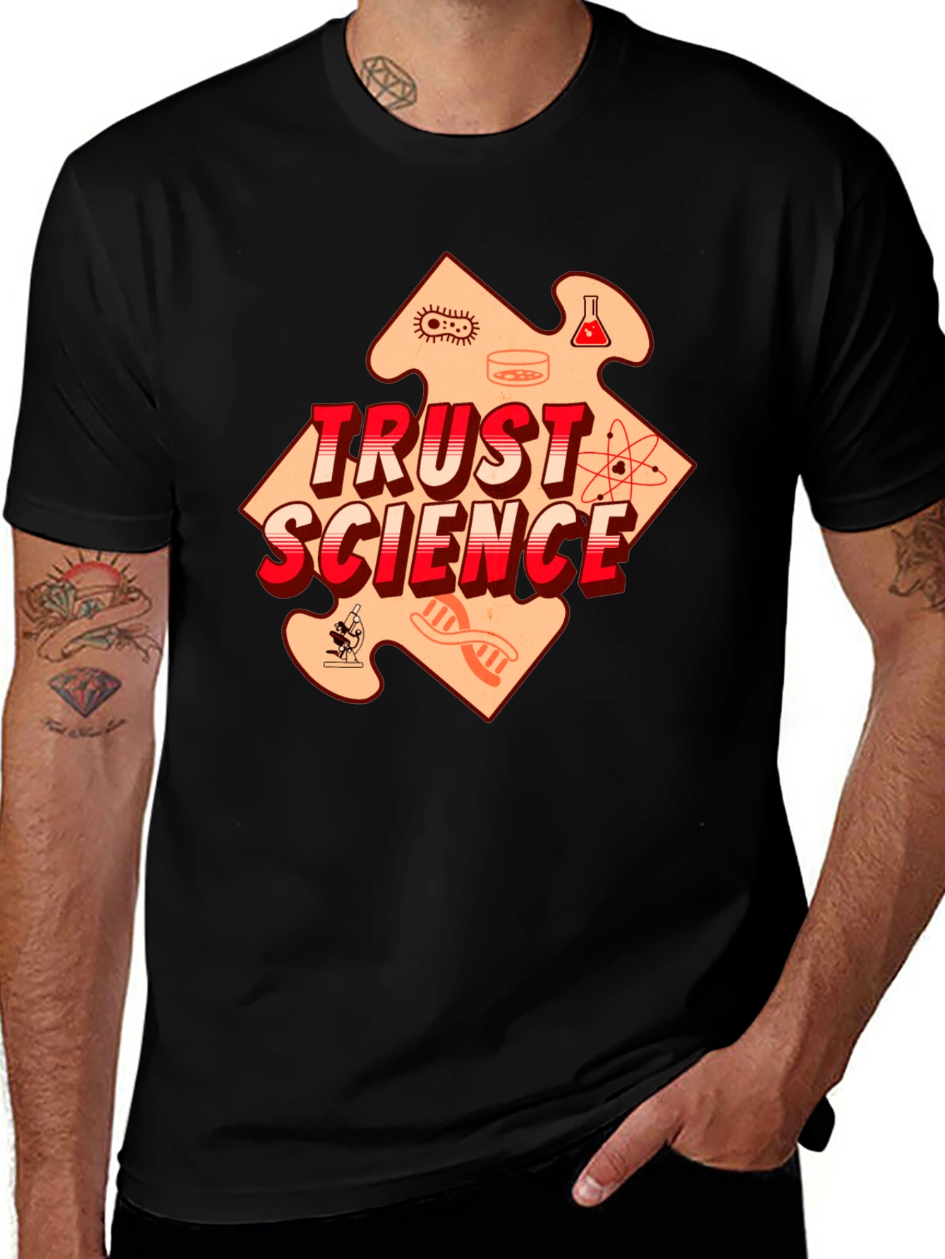 Variant 24 of Trust Science Puzzle Piece Graphic T-Shirt