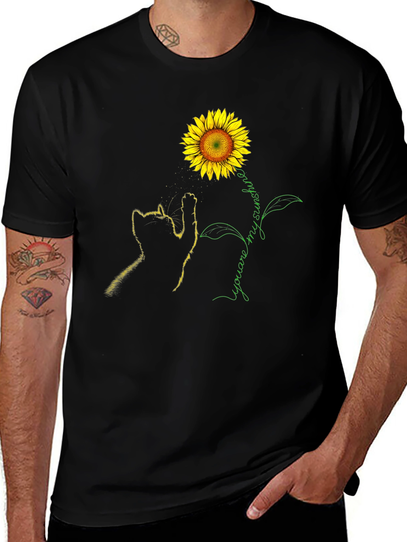 Variant 23 of You Are My Sunshine Cat Sunflower T-Shirt