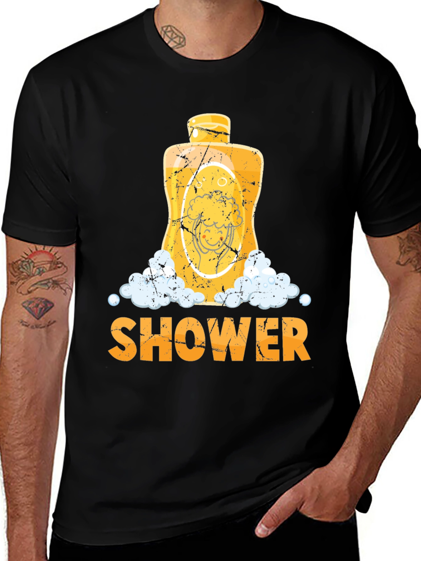 Variant 16 of Shower Time T-Shirt - Fun Bath Design