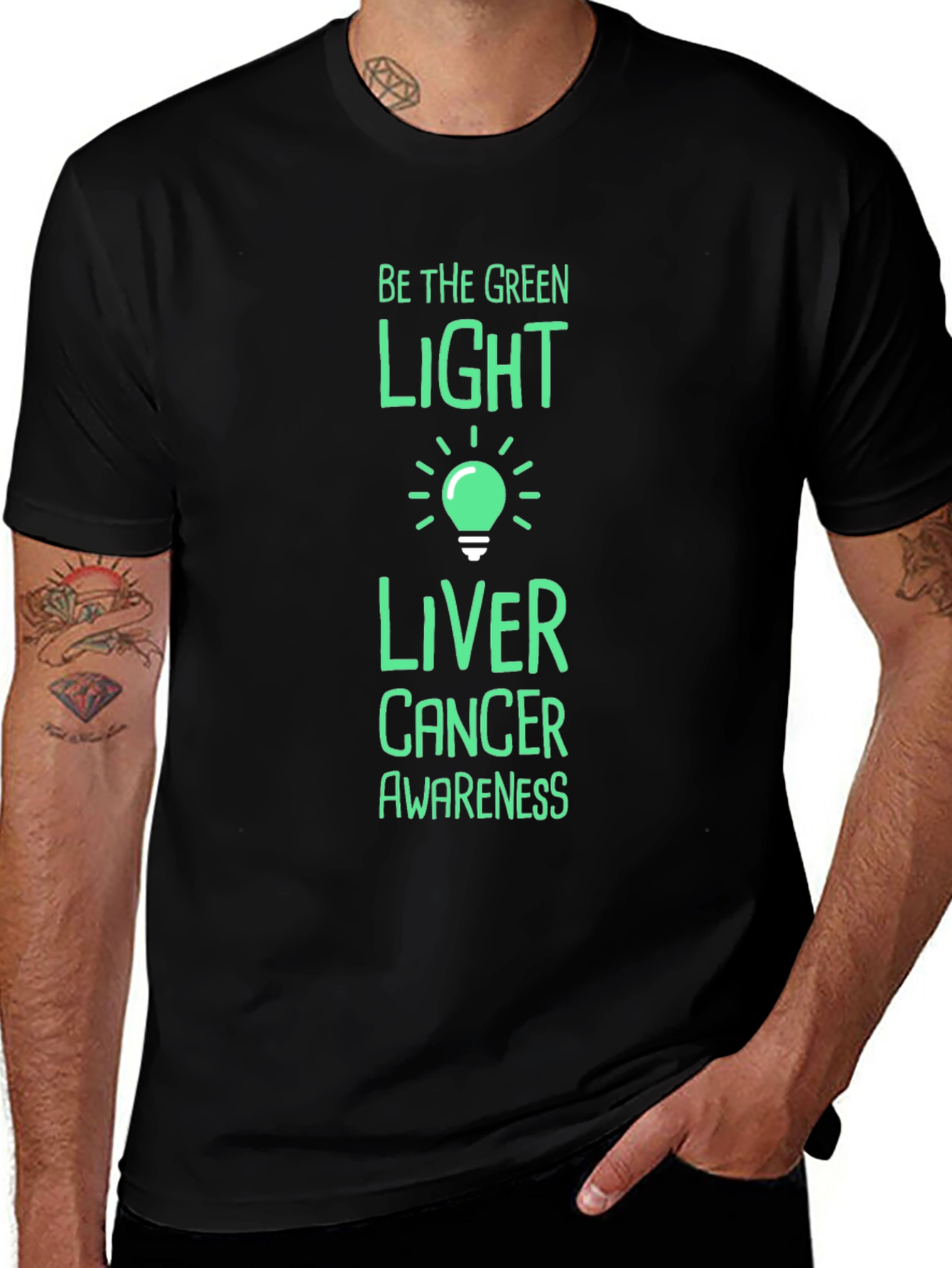Be The Green Light Liver Cancer Awareness T-Shirt